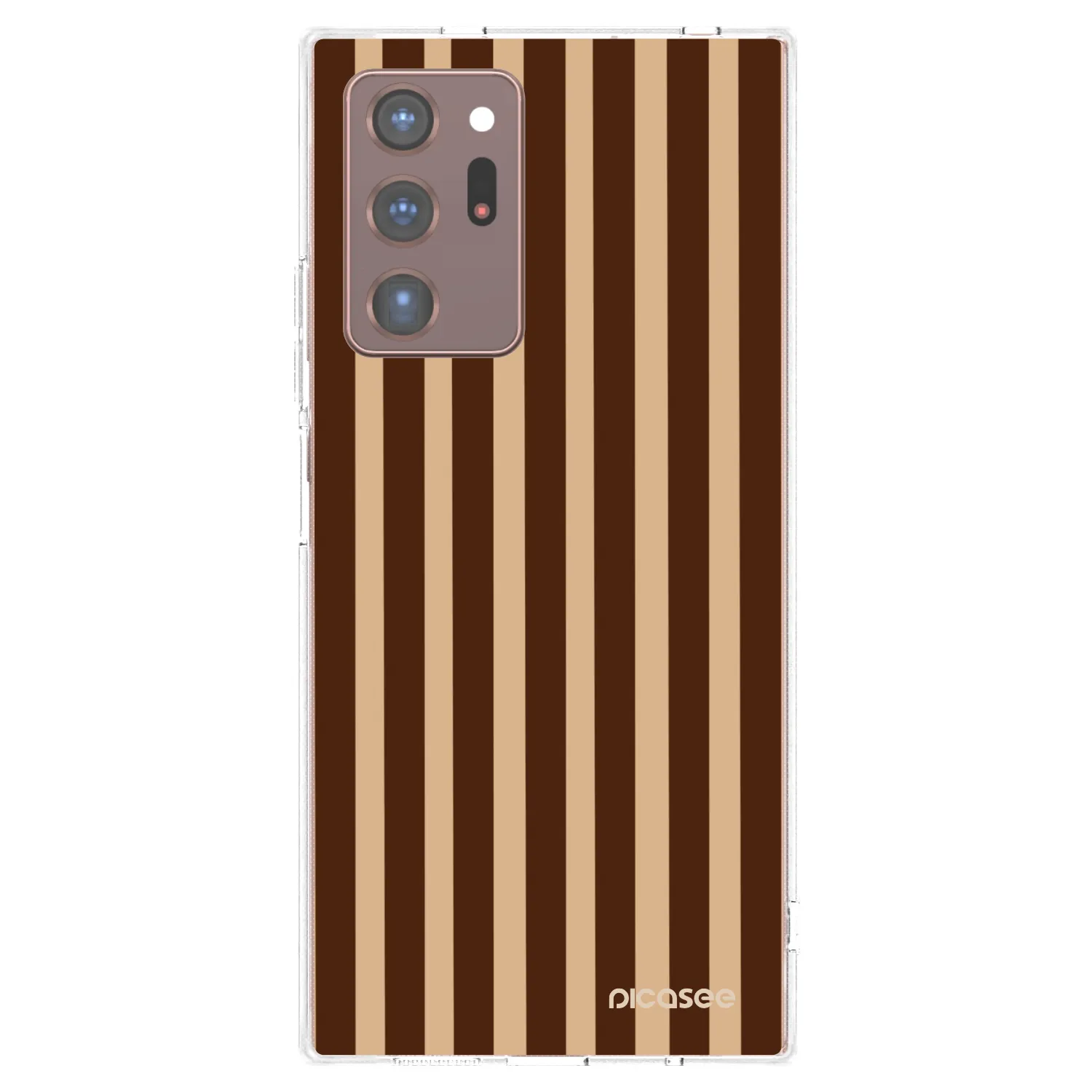 Picasee Samsung Galaxy Note 20 Ultra Hülle - Transparentes Silikon - Brown lines