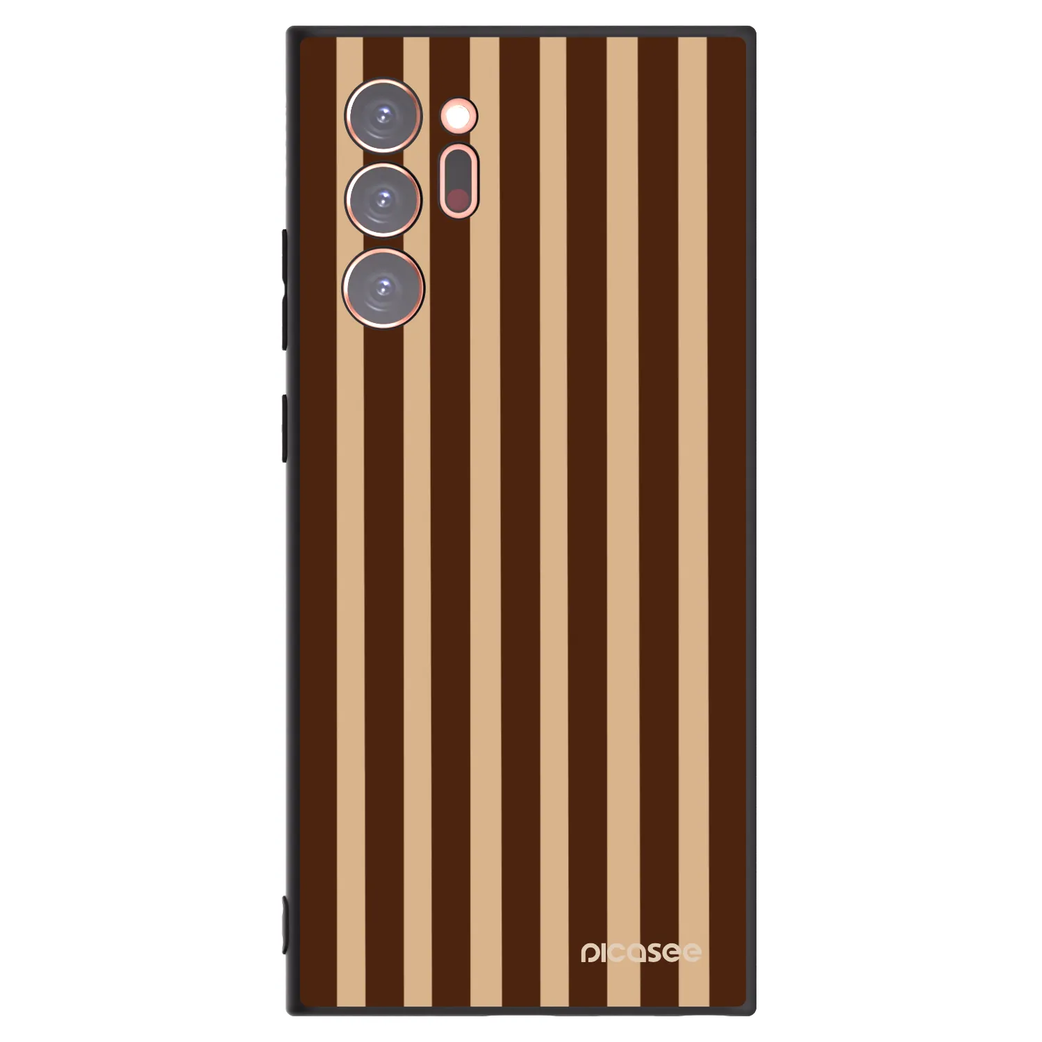 Picasee Samsung Galaxy Note 20 Ultra Hülle - Schwarzes Silikon - Brown lines