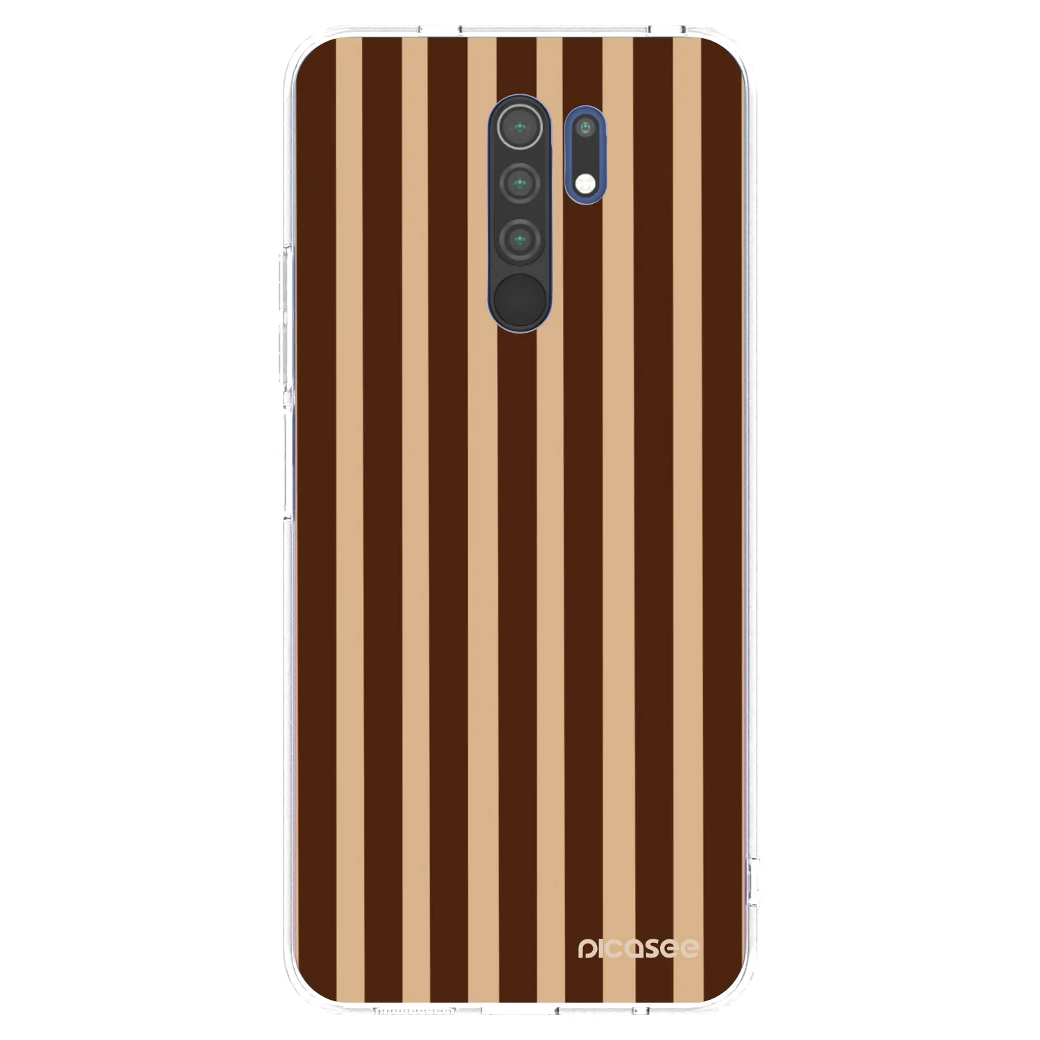 Picasee Xiaomi Redmi 9 Hülle - Transparentes Silikon - Brown lines