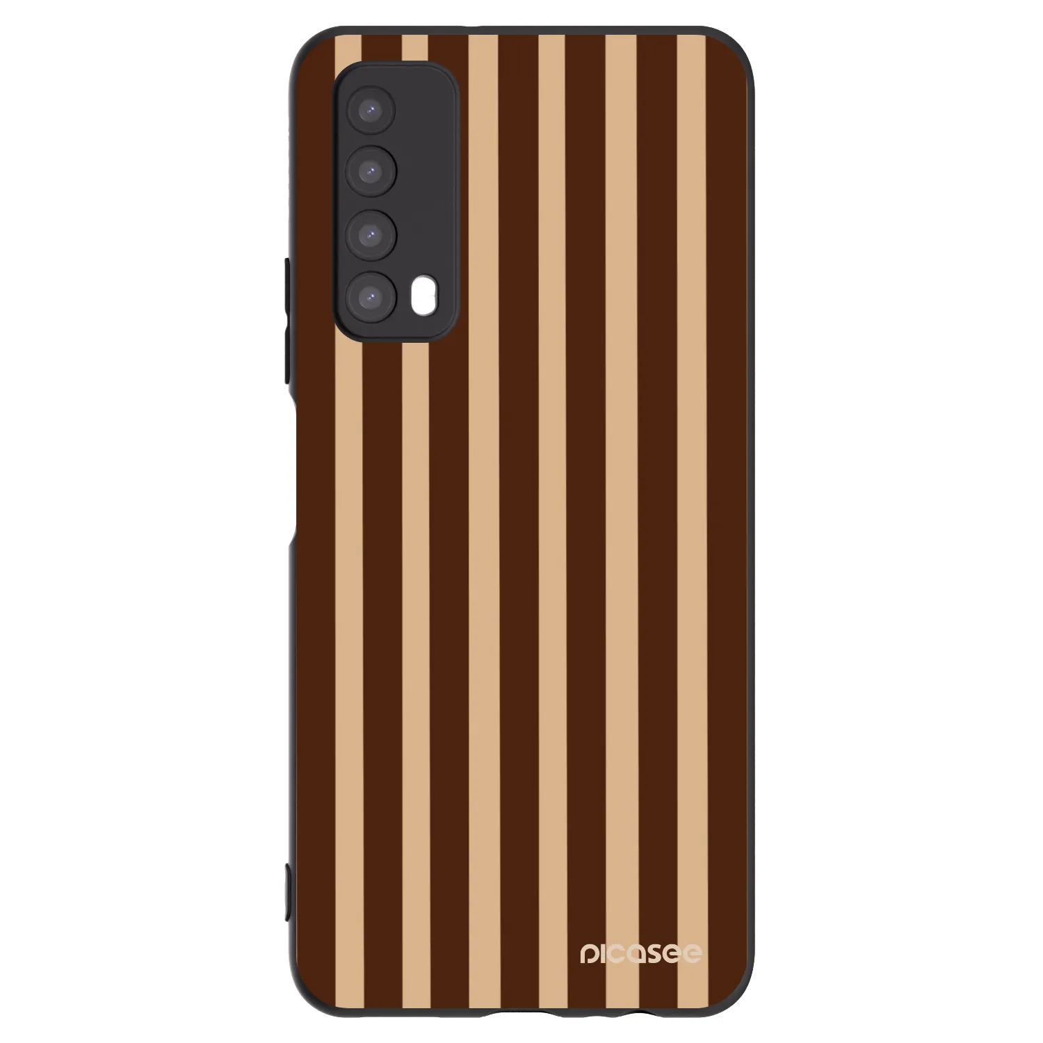 Picasee Huawei P Smart 2021 Hülle - Schwarzes Silikon - Brown lines