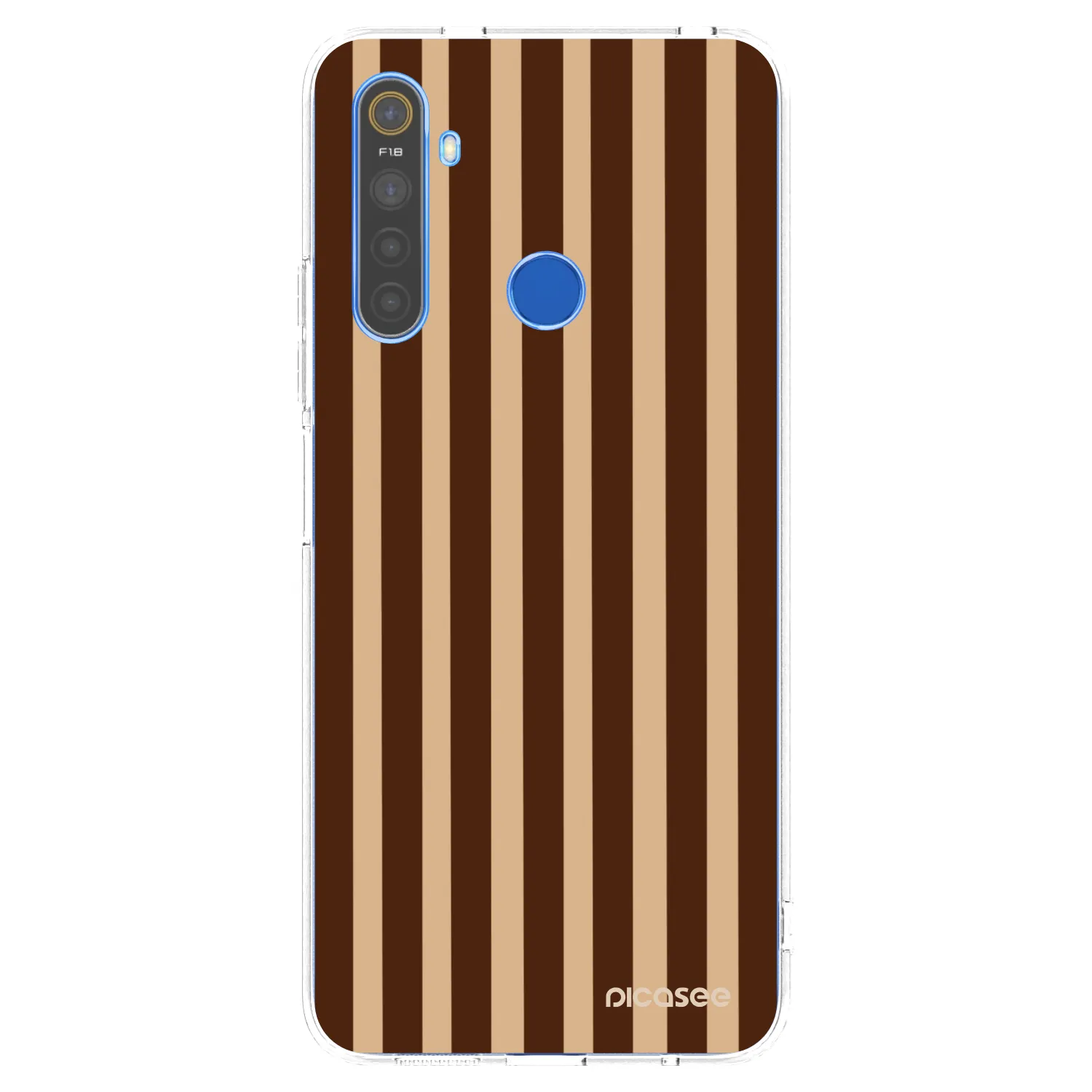Picasee Realme 5 Hülle - Transparentes Silikon - Brown lines