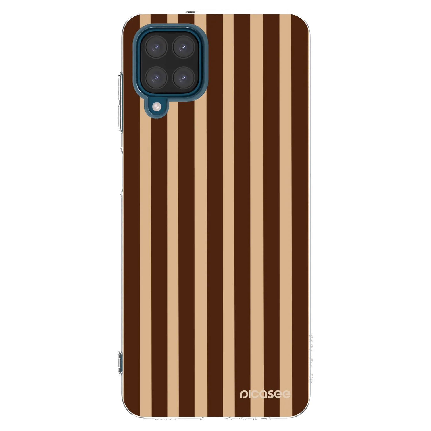 Picasee Samsung Galaxy A12 A125F Hülle - Transparentes Silikon - Brown lines