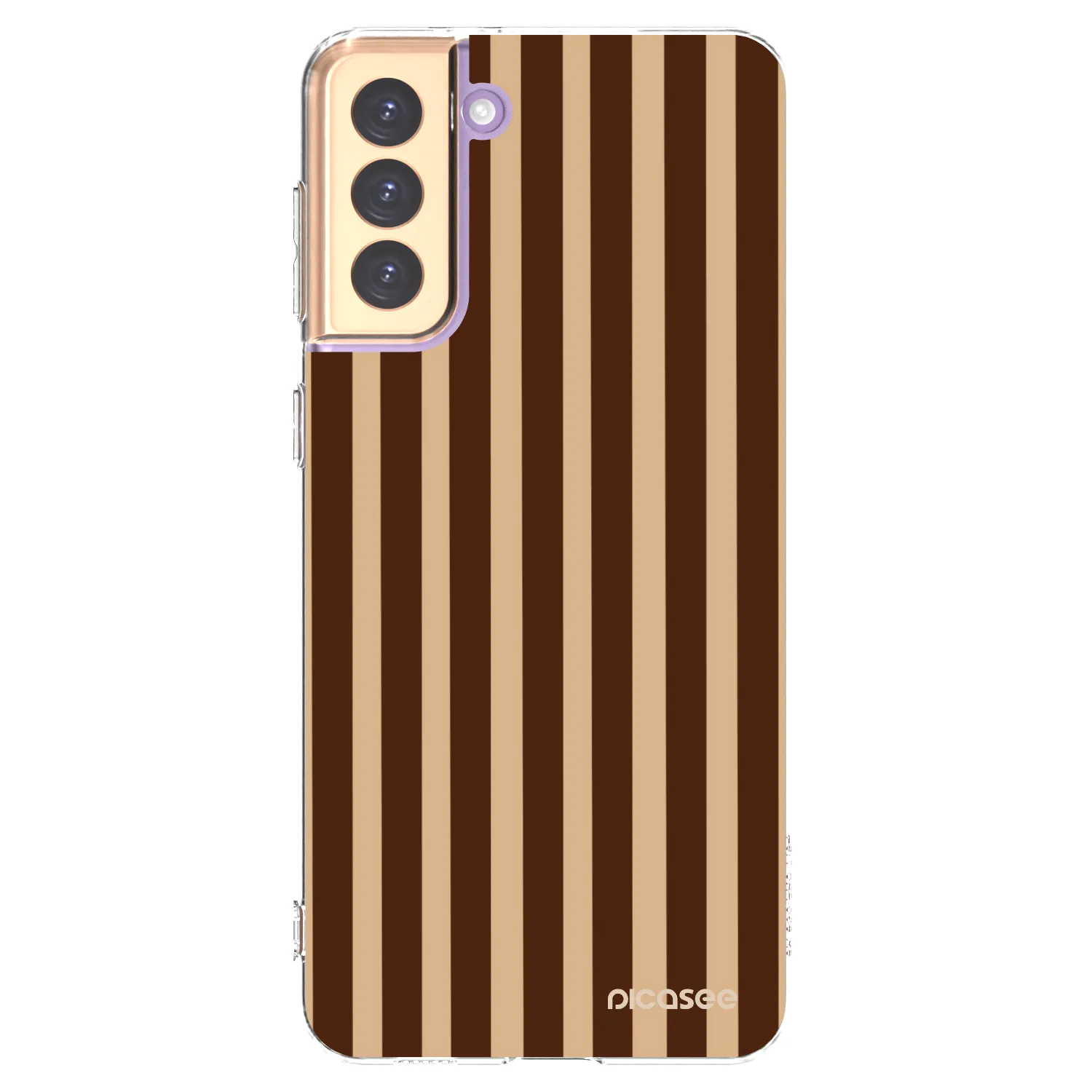 Picasee Samsung Galaxy S21+ 5G G996F Hülle - Transparentes Silikon - Brown lines