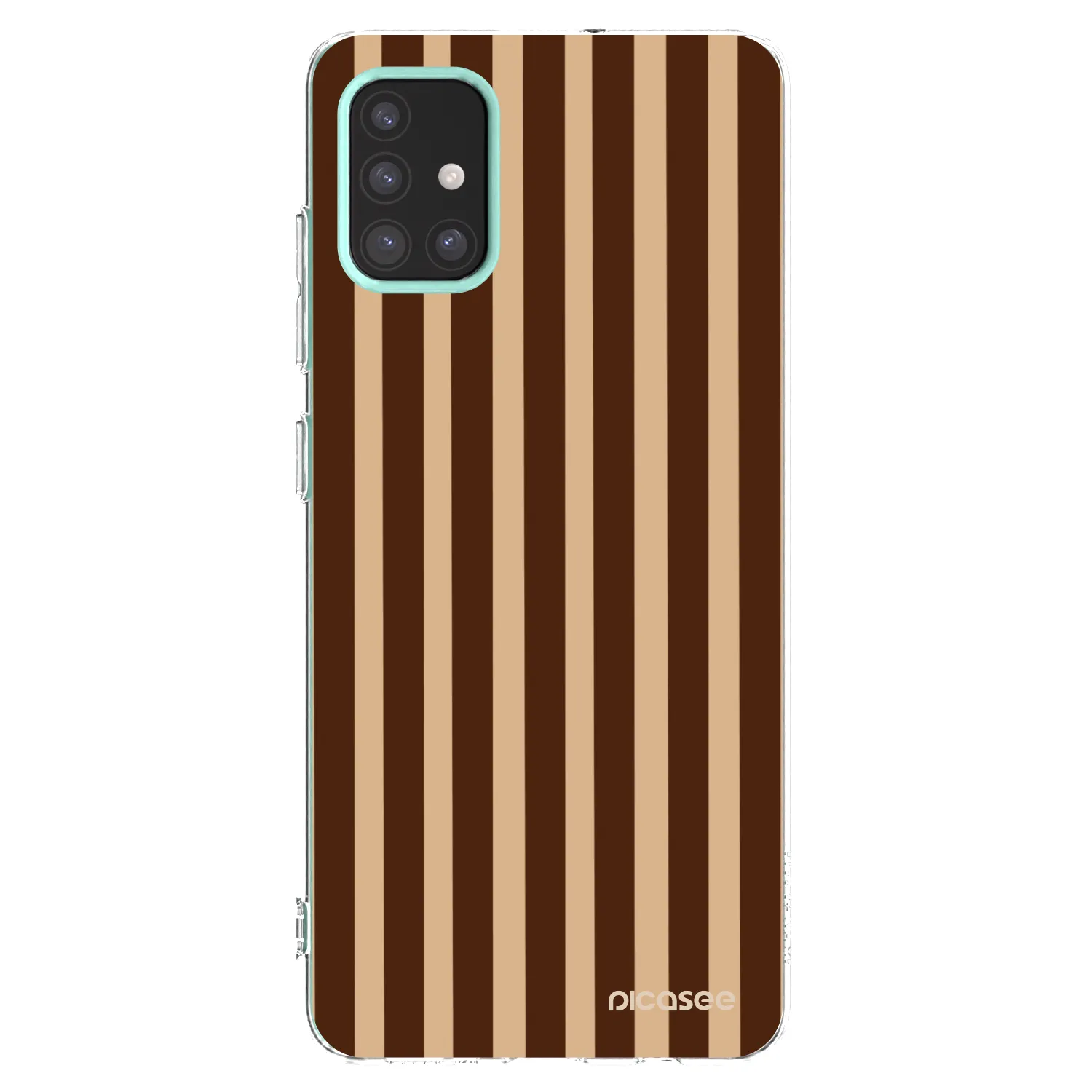 Picasee Samsung Galaxy M31s Hülle - Transparentes Silikon - Brown lines