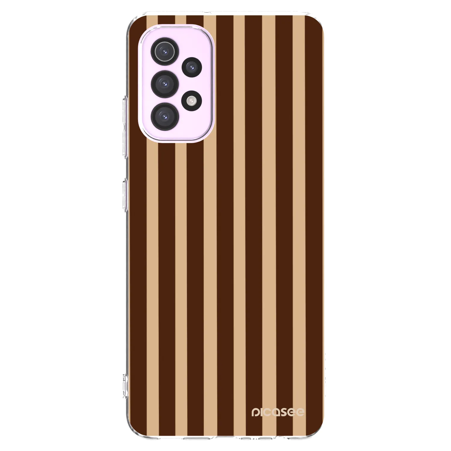 Picasee Samsung Galaxy A32 5G A326B Hülle - Transparentes Silikon - Brown lines
