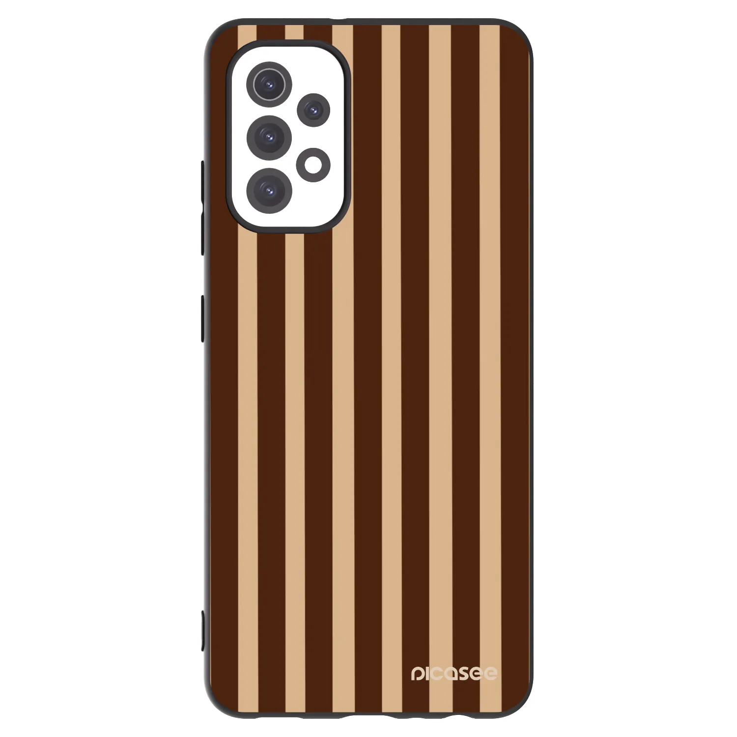 Picasee Samsung Galaxy A32 5G A326B Hülle - Schwarzes Silikon - Brown lines