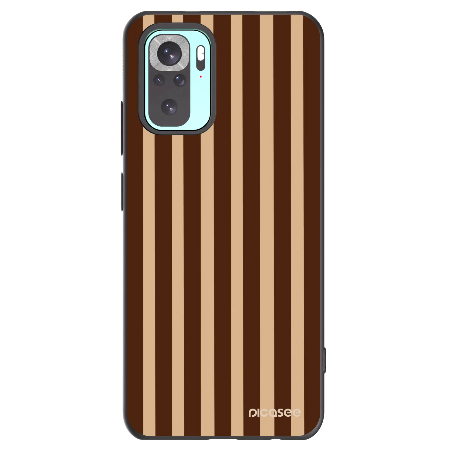 Picasee Xiaomi Redmi Note 10 Pro Hülle - Schwarzes Silikon - Brown lines