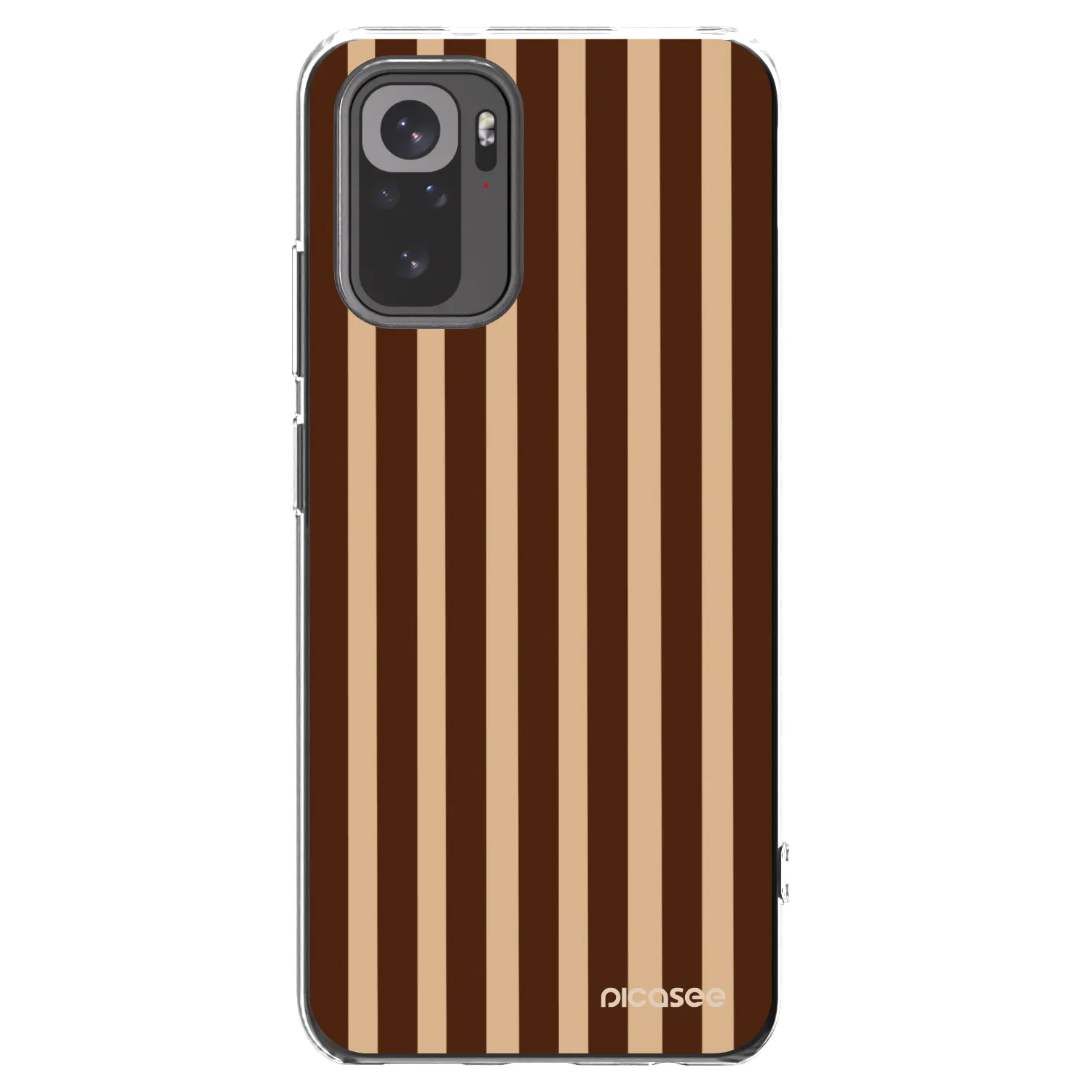 Picasee Xiaomi Redmi Note 10S Hülle - Transparentes Silikon - Brown lines