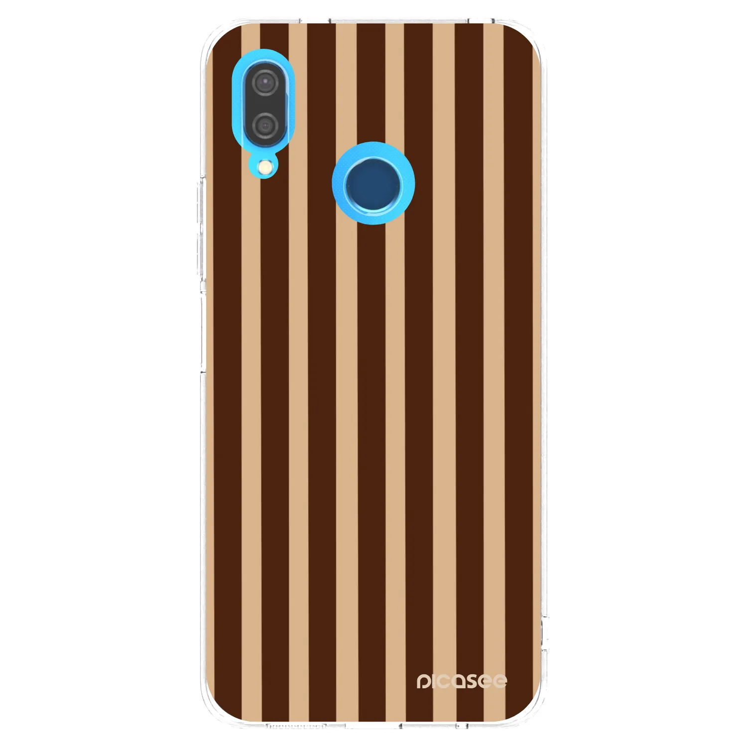Picasee Huawei P20 Lite Hülle - Transparentes Silikon - Brown lines