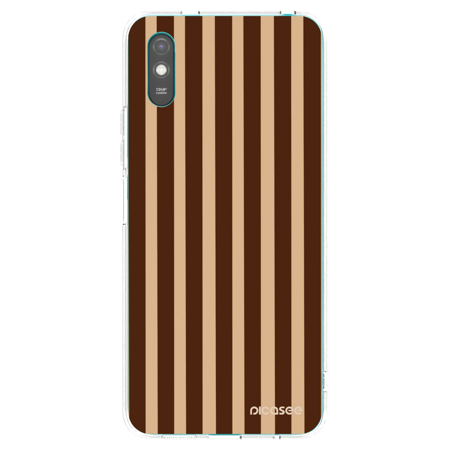 Picasee Xiaomi Redmi 9AT Hülle - Transparentes Silikon - Brown lines