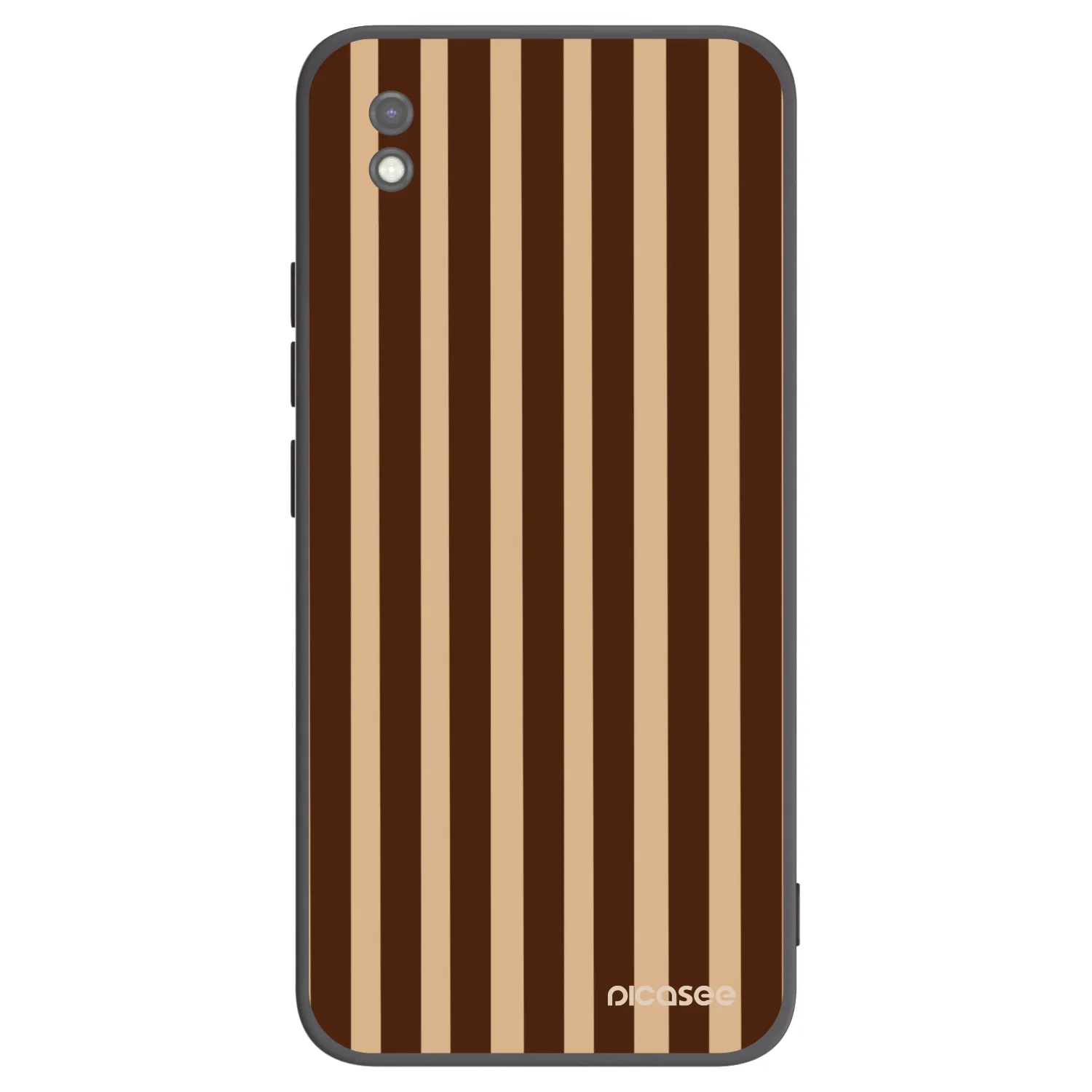 Picasee Xiaomi Redmi 9AT Hülle - Schwarzes Silikon - Brown lines
