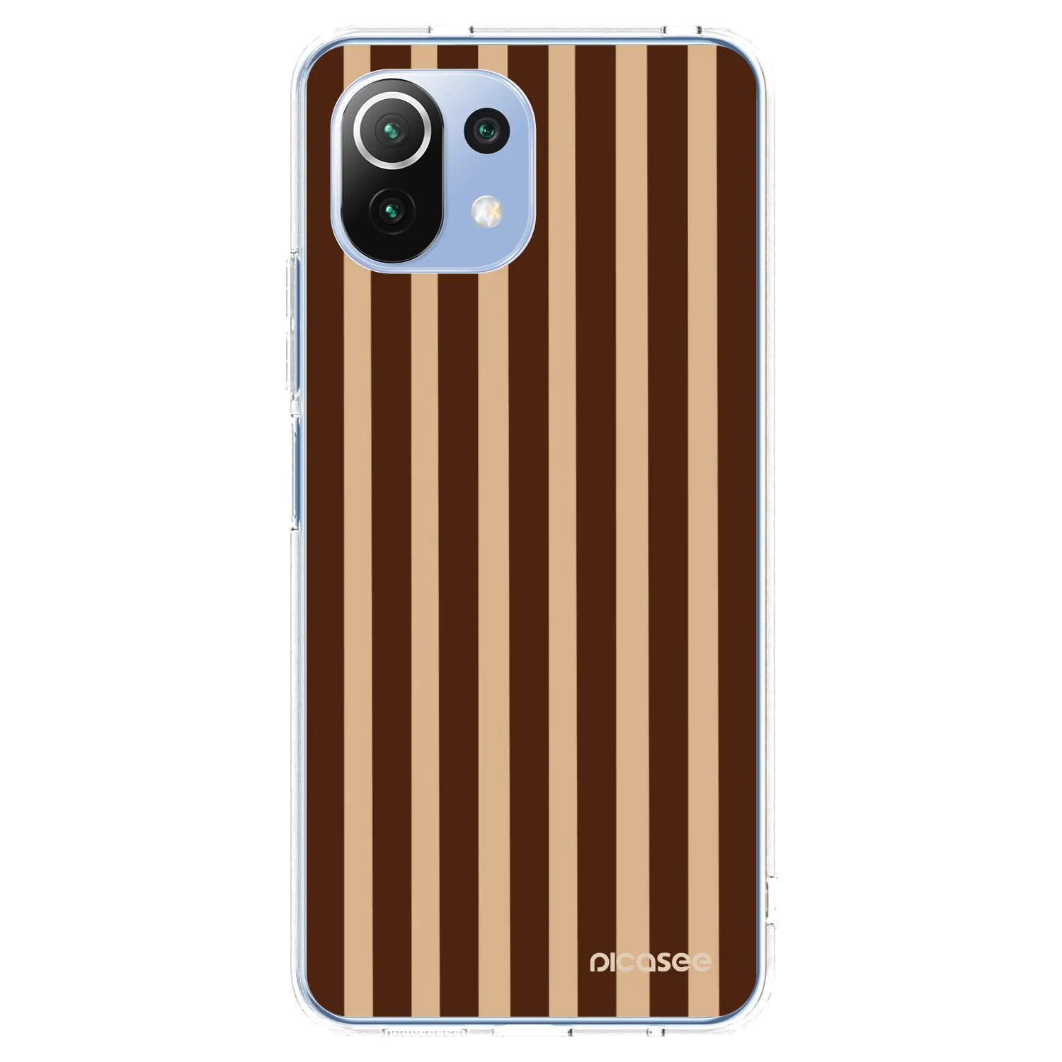 Picasee Xiaomi Mi 11 Lite Hülle - Transparentes Silikon - Brown lines
