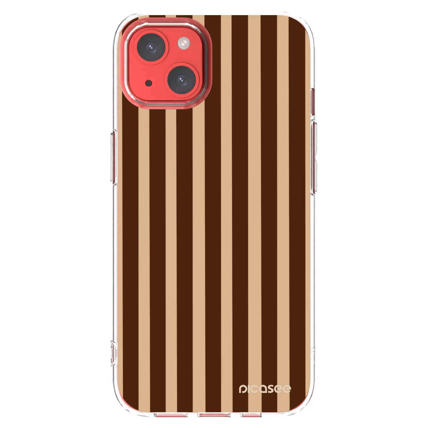Picasee Apple iPhone 13 Hülle - Transparentes Silikon - Brown lines