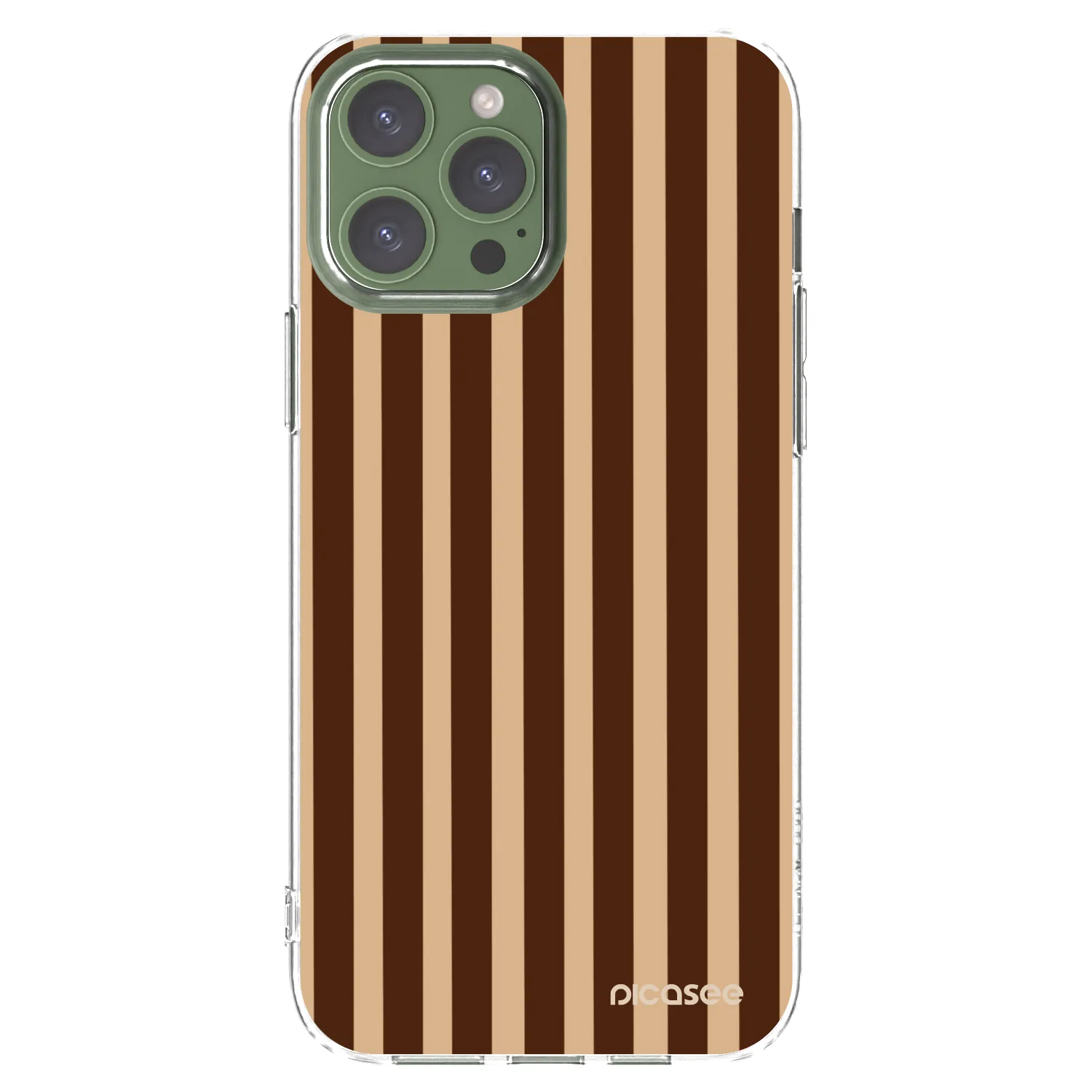 Picasee Apple iPhone 13 Pro Max Hülle - Transparentes Silikon - Brown lines
