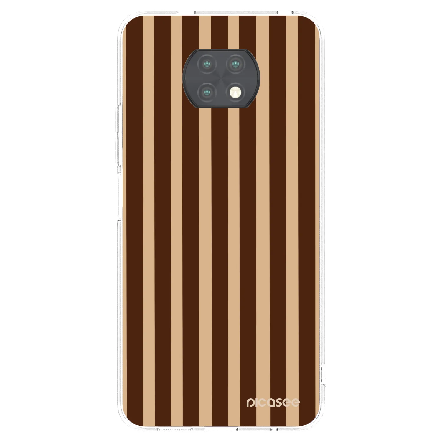 Picasee Xiaomi Redmi Note 9T Hülle - Transparentes Silikon - Brown lines