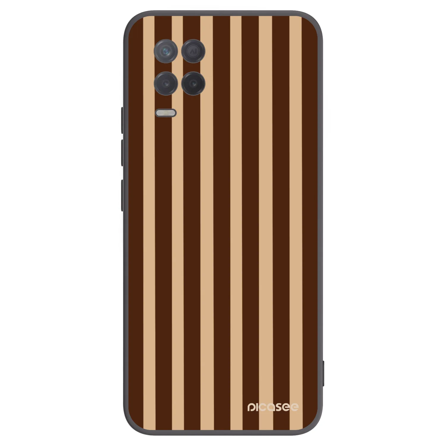 Picasee Realme 8 5G Hülle - Schwarzes Silikon - Brown lines