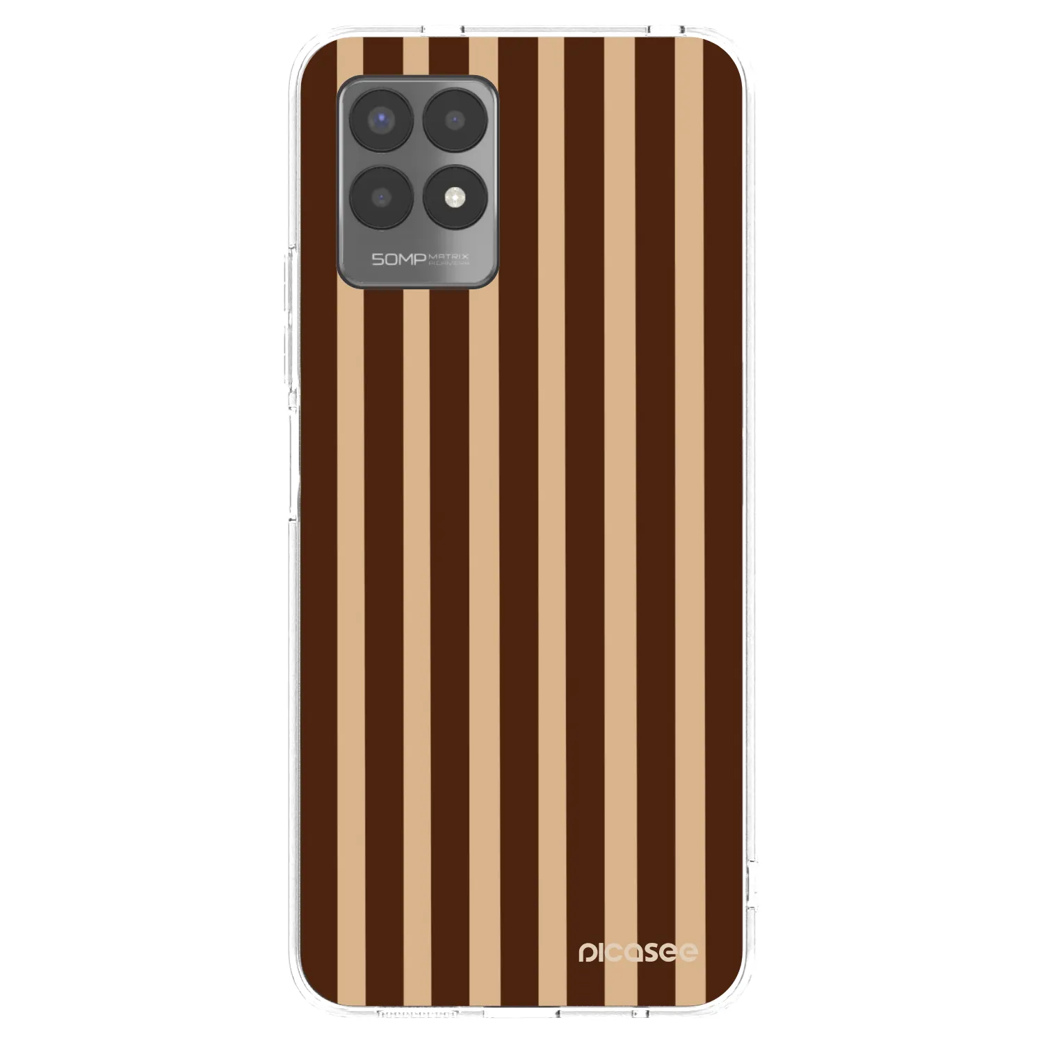 Picasee Realme 8i Hülle - Transparentes Silikon - Brown lines