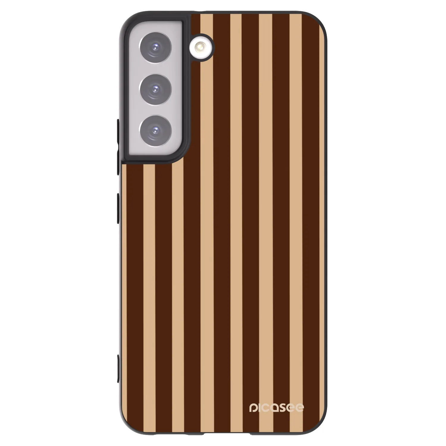 Picasee Samsung Galaxy S22 5G Hülle - Schwarzes Silikon - Brown lines
