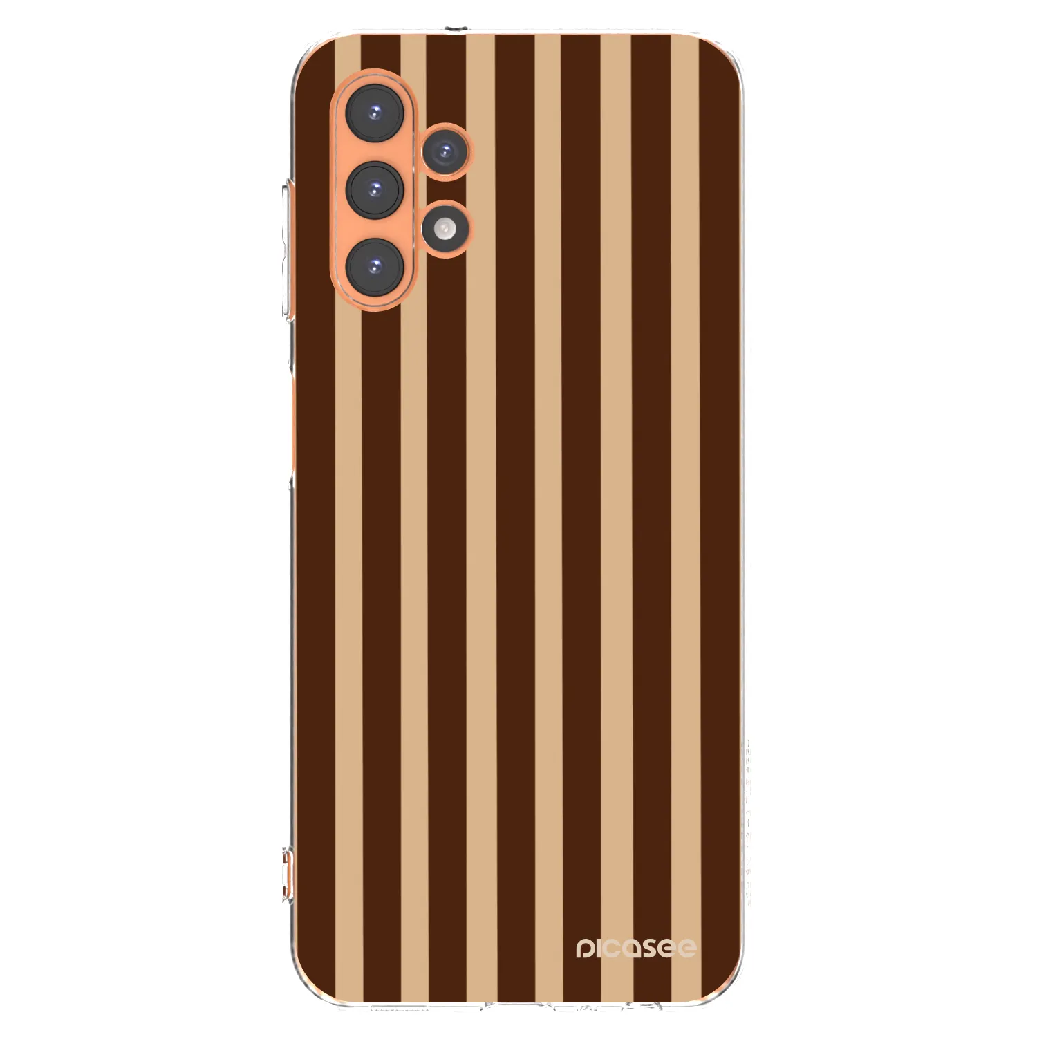 Picasee Samsung Galaxy A13 4G A135 Hülle - Transparentes Silikon - Brown lines