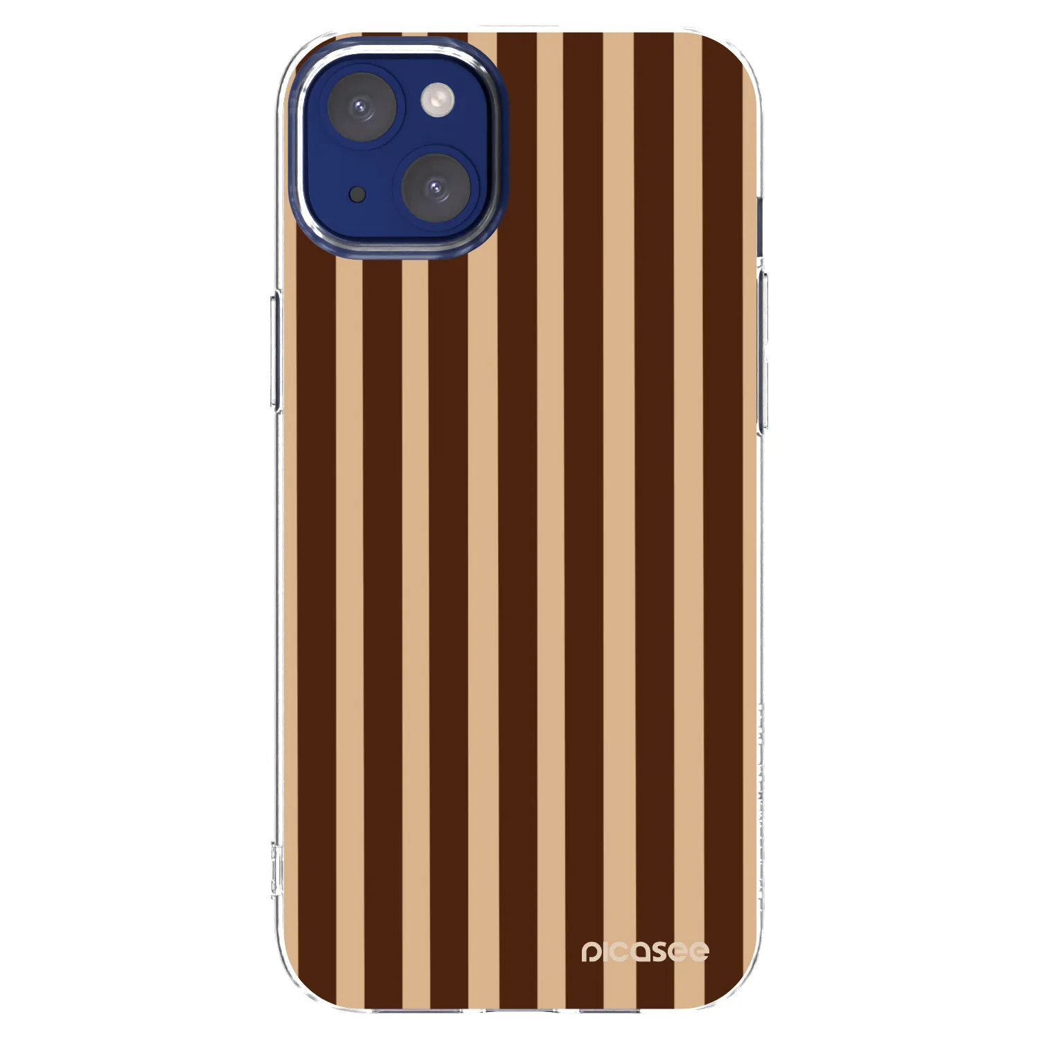 Picasee Apple iPhone 14 Plus Hülle - Transparentes Silikon - Brown lines