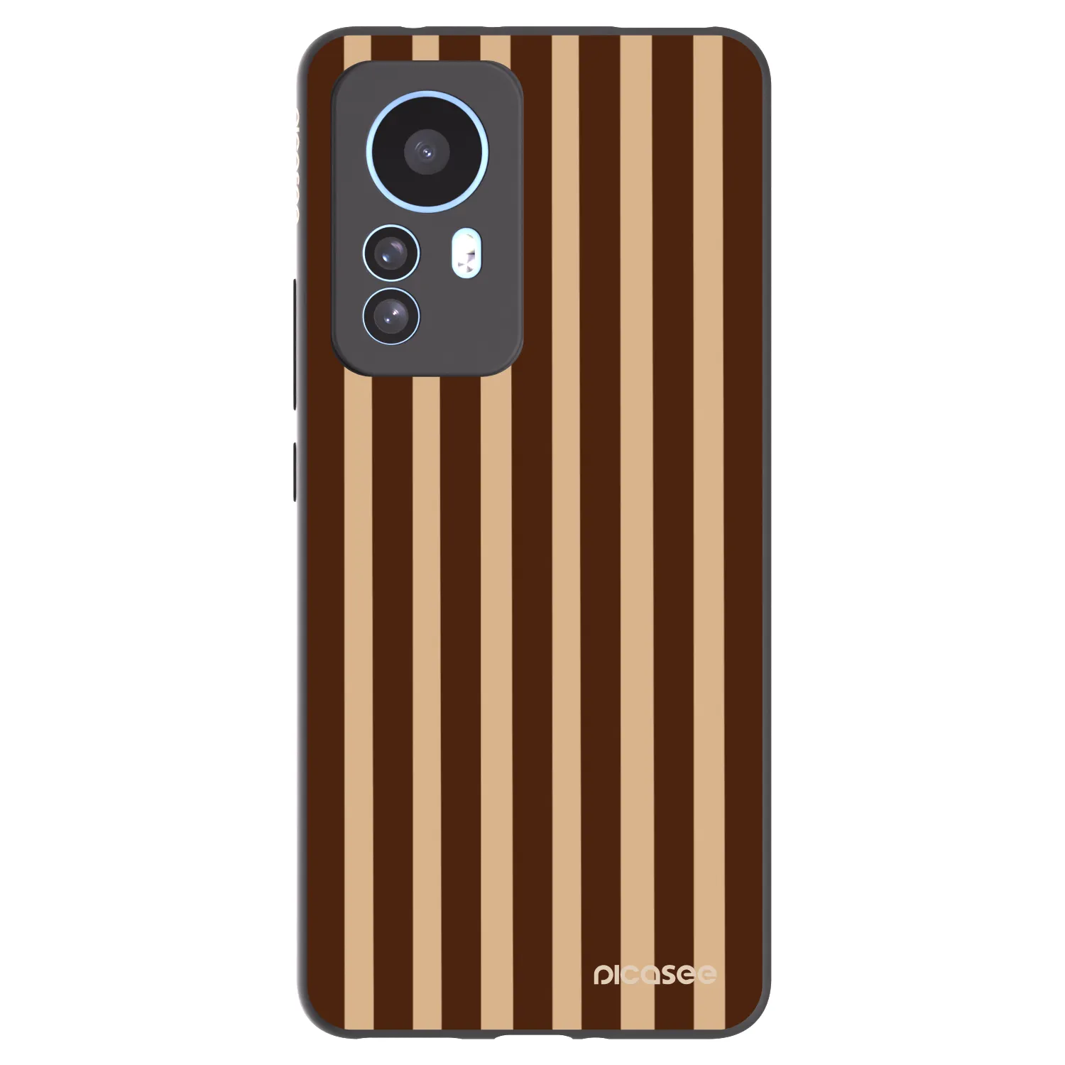 Picasee Xiaomi 12T Pro Hülle - Schwarzes Silikon - Brown lines