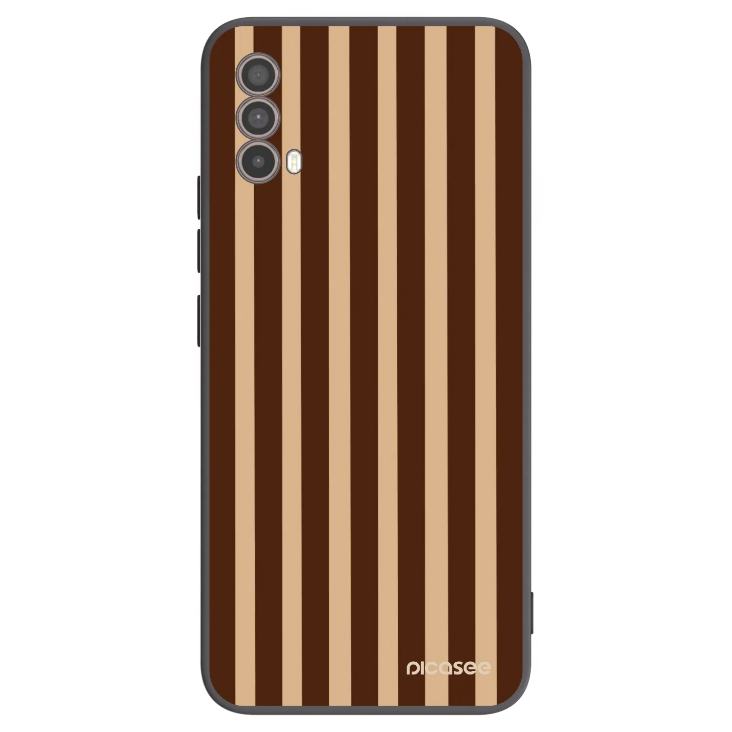 Picasee Motorola Moto E40 Hülle - Schwarzes Silikon - Brown lines