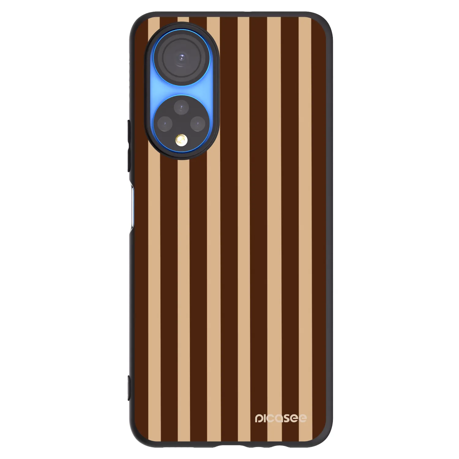 Picasee Honor X7 Hülle - Schwarzes Silikon - Brown lines