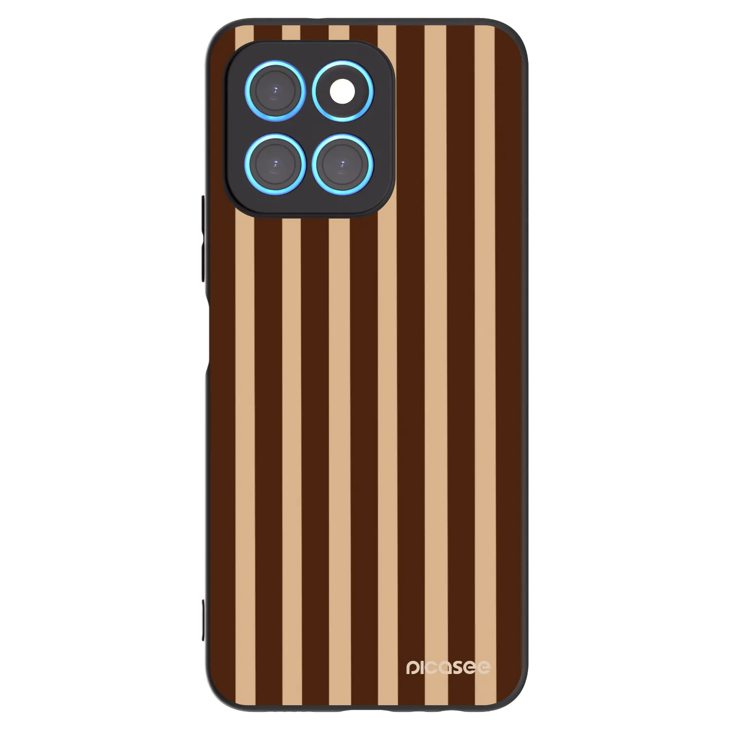 Picasee Honor X6 Hülle - Schwarzes Silikon - Brown lines