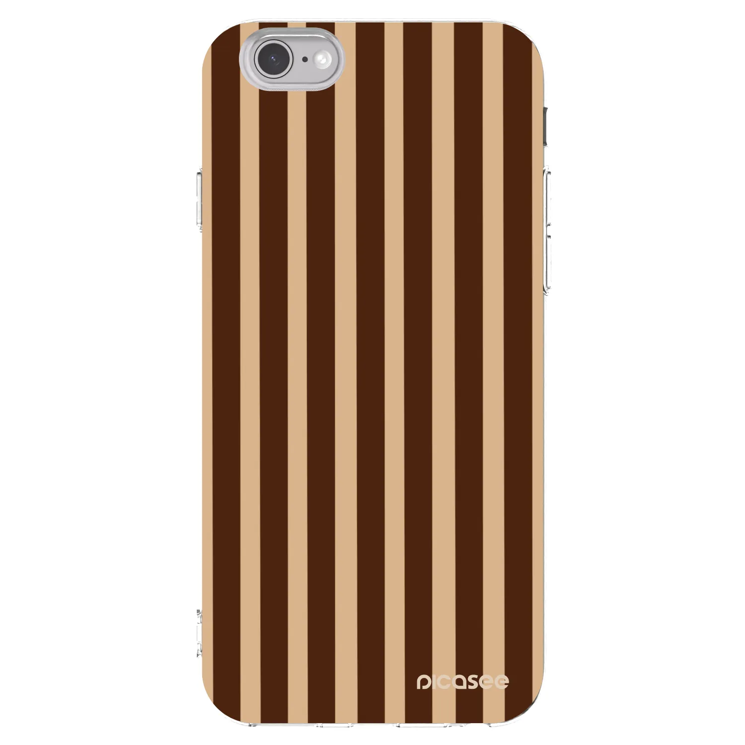 Picasee Apple iPhone 6/6S Hülle - Transparentes Silikon - Brown lines