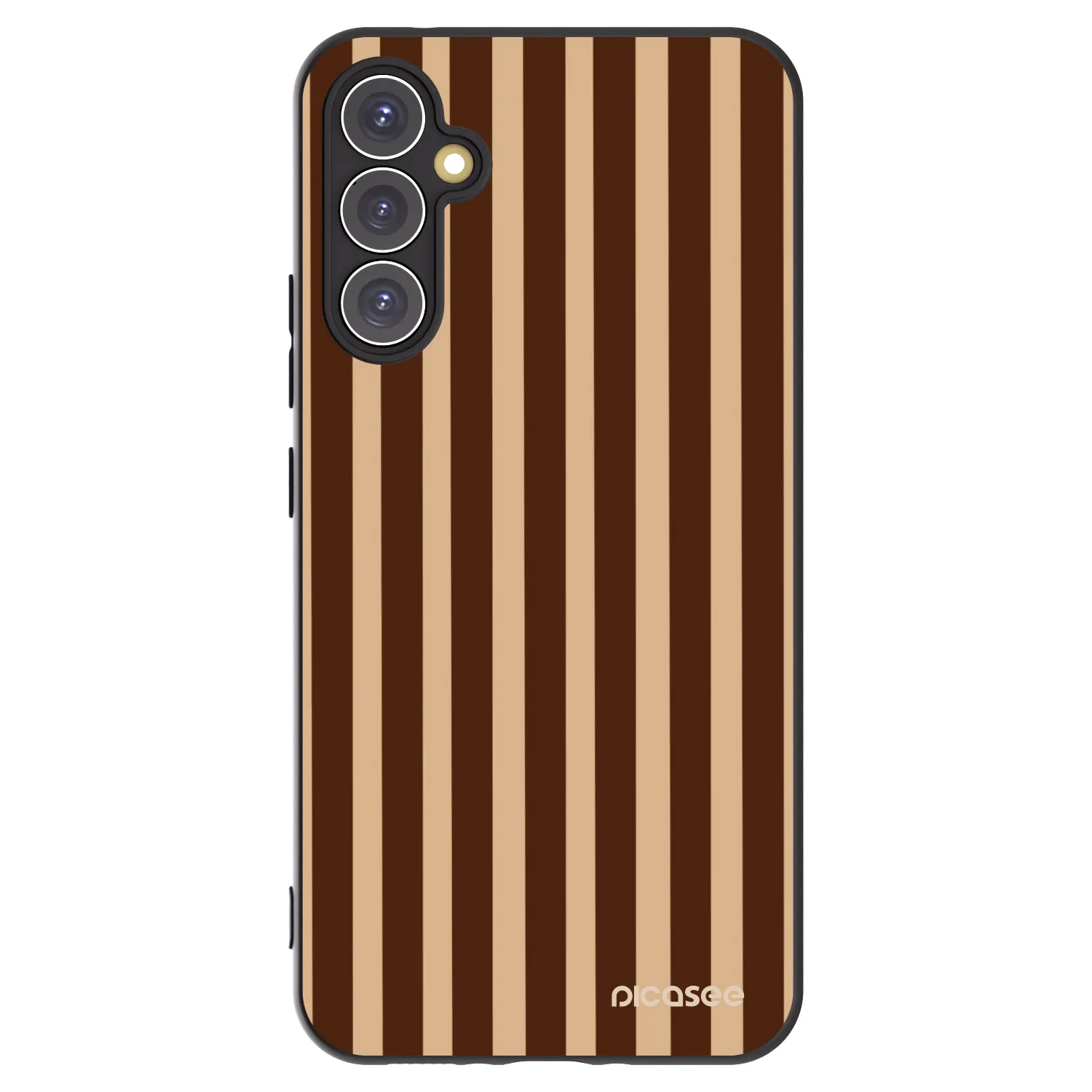 Picasee Samsung Galaxy A34 5G A346B Hülle - Schwarzes Silikon - Brown lines