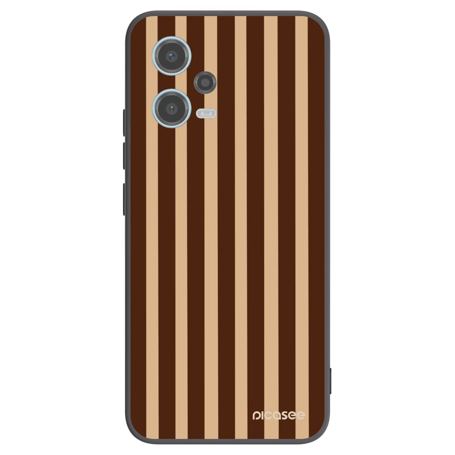 Picasee Xiaomi Redmi Note 12 5G Hülle - Schwarzes Silikon - Brown lines
