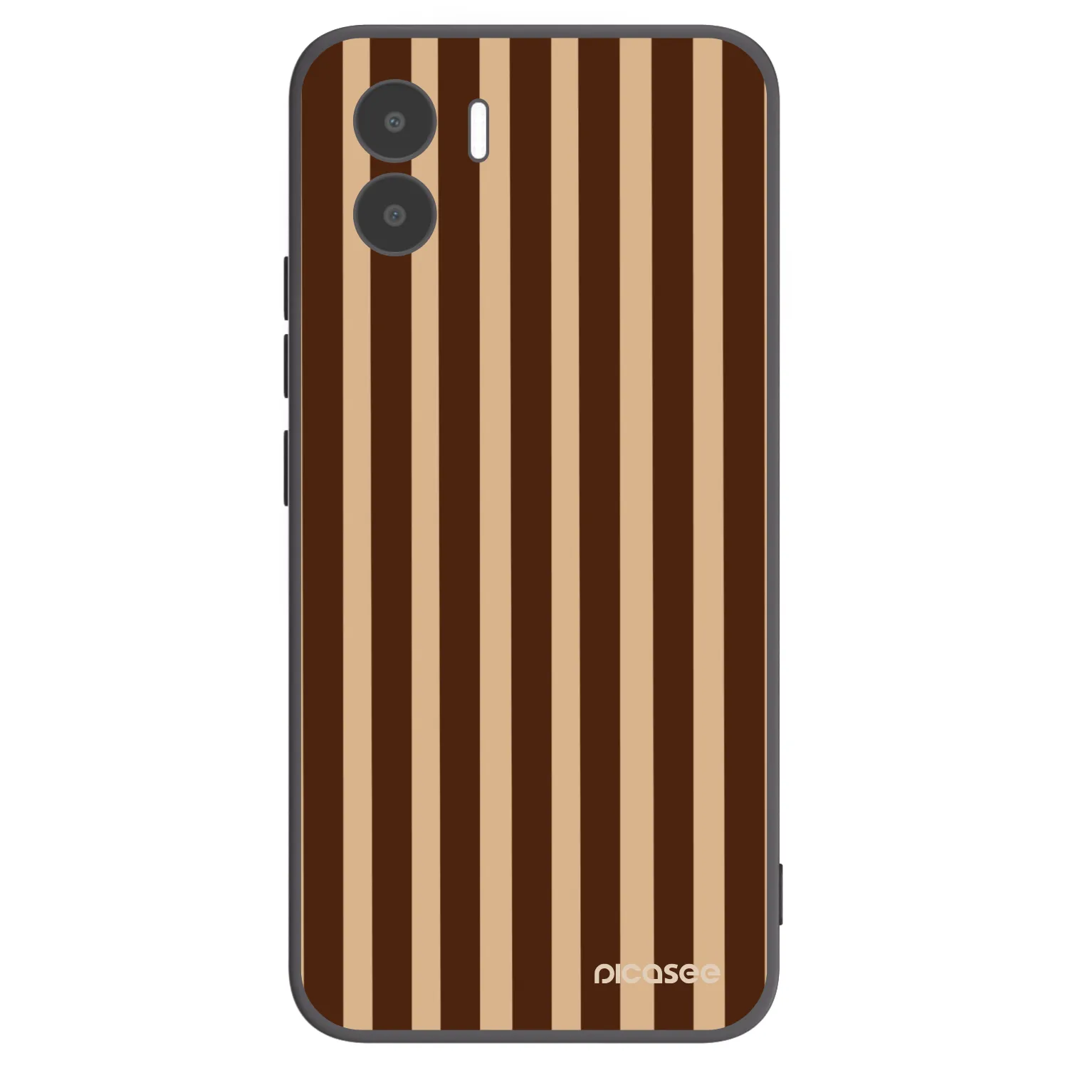 Picasee Xiaomi Redmi A2 Hülle - Schwarzes Silikon - Brown lines