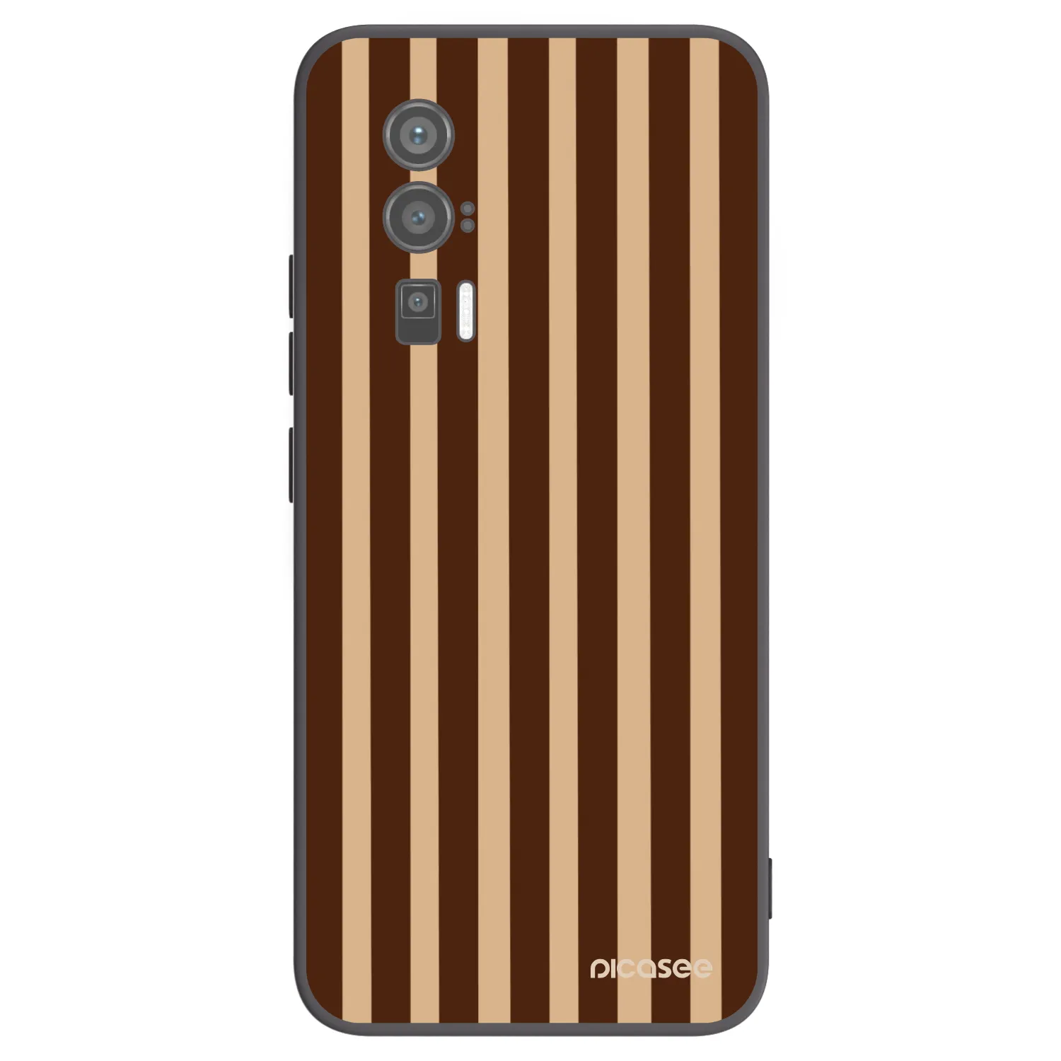 Picasee Xiaomi Poco F5 Pro 5G Hülle - Schwarzes Silikon - Brown lines