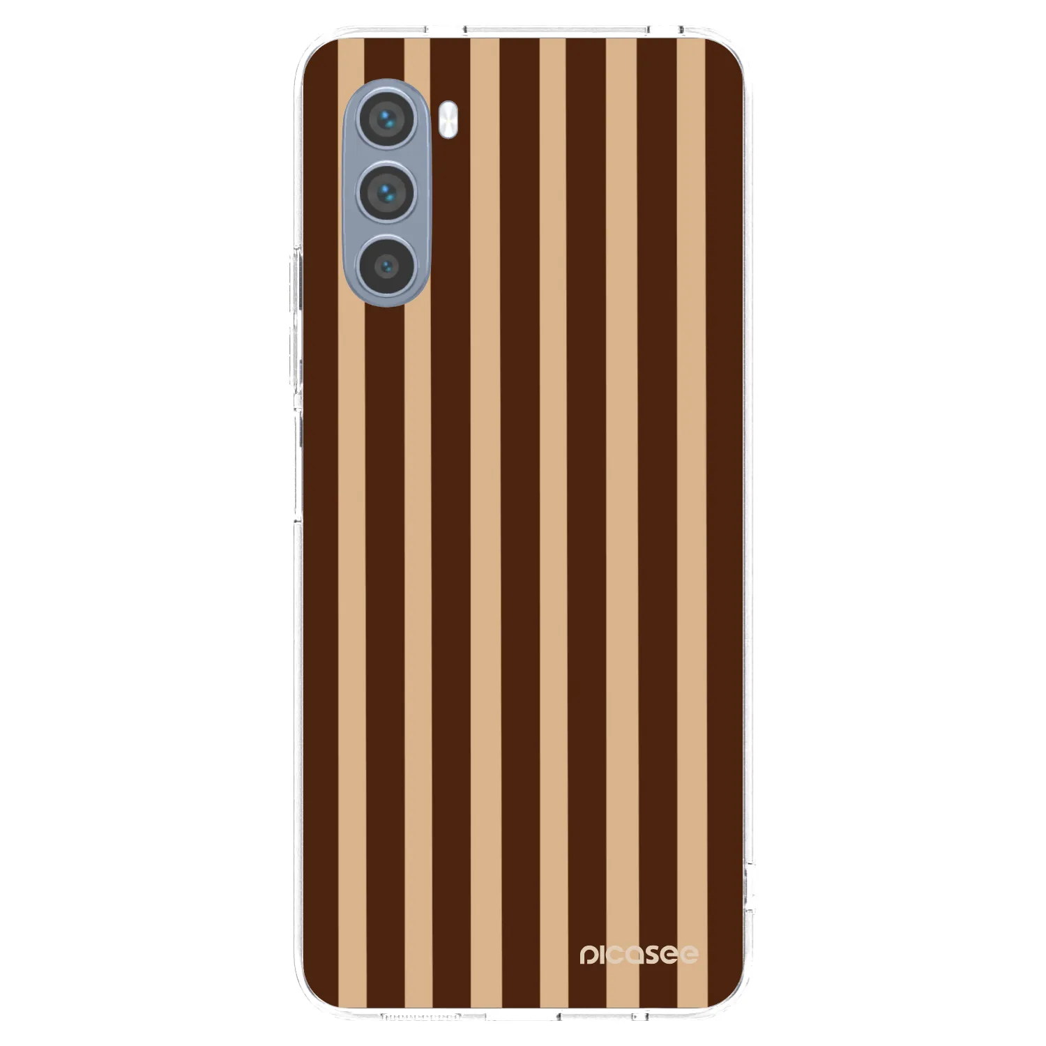 Picasee Motorola Moto G62 Hülle - Transparentes Silikon - Brown lines