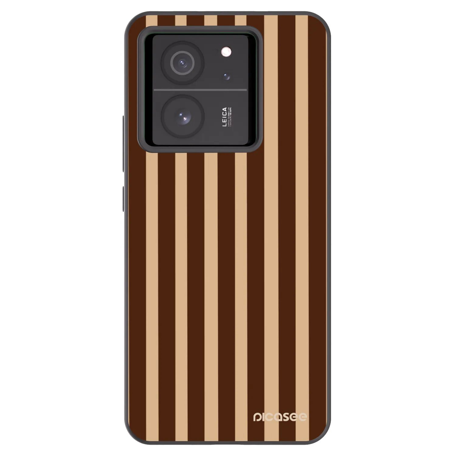 Picasee Xiaomi 13T Pro Hülle - Schwarzes Silikon - Brown lines