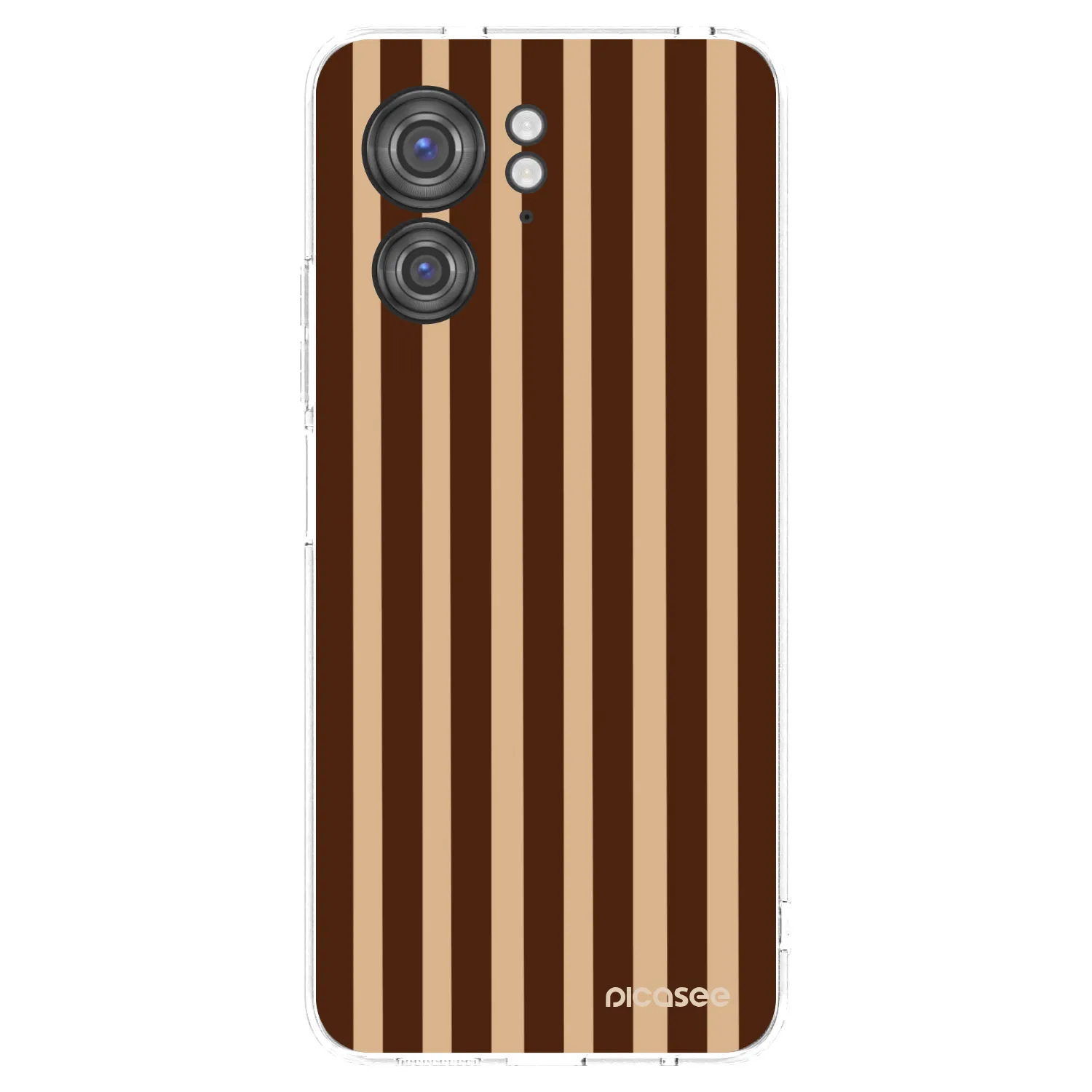 Picasee Motorola Edge 40 Hülle - Transparentes Silikon - Brown lines