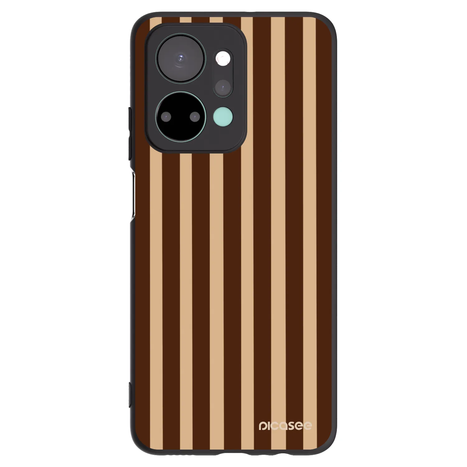 Picasee Honor X7a Hülle - Schwarzes Silikon - Brown lines