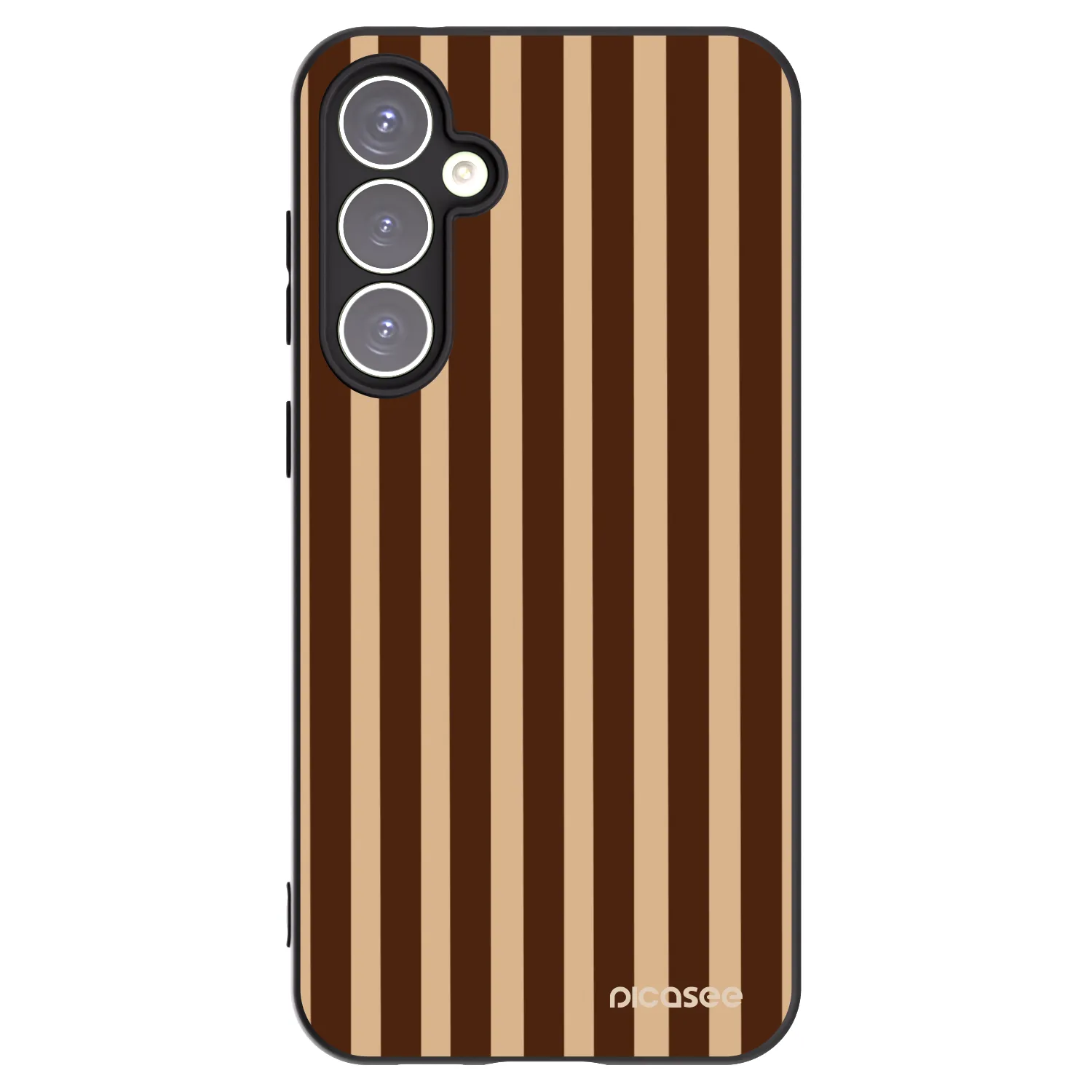 Picasee Samsung Galaxy S23 FE S711B Hülle - Schwarzes Silikon - Brown lines