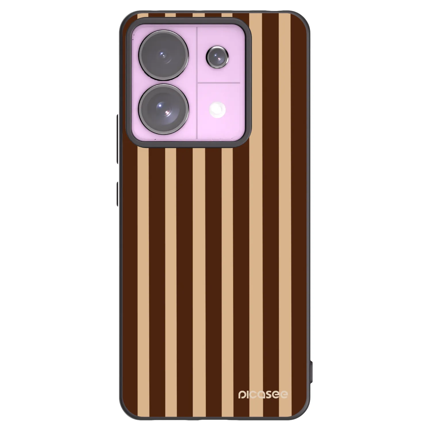 Picasee Xiaomi Redmi Note 13 Pro 5G Hülle - Schwarzes Silikon - Brown lines