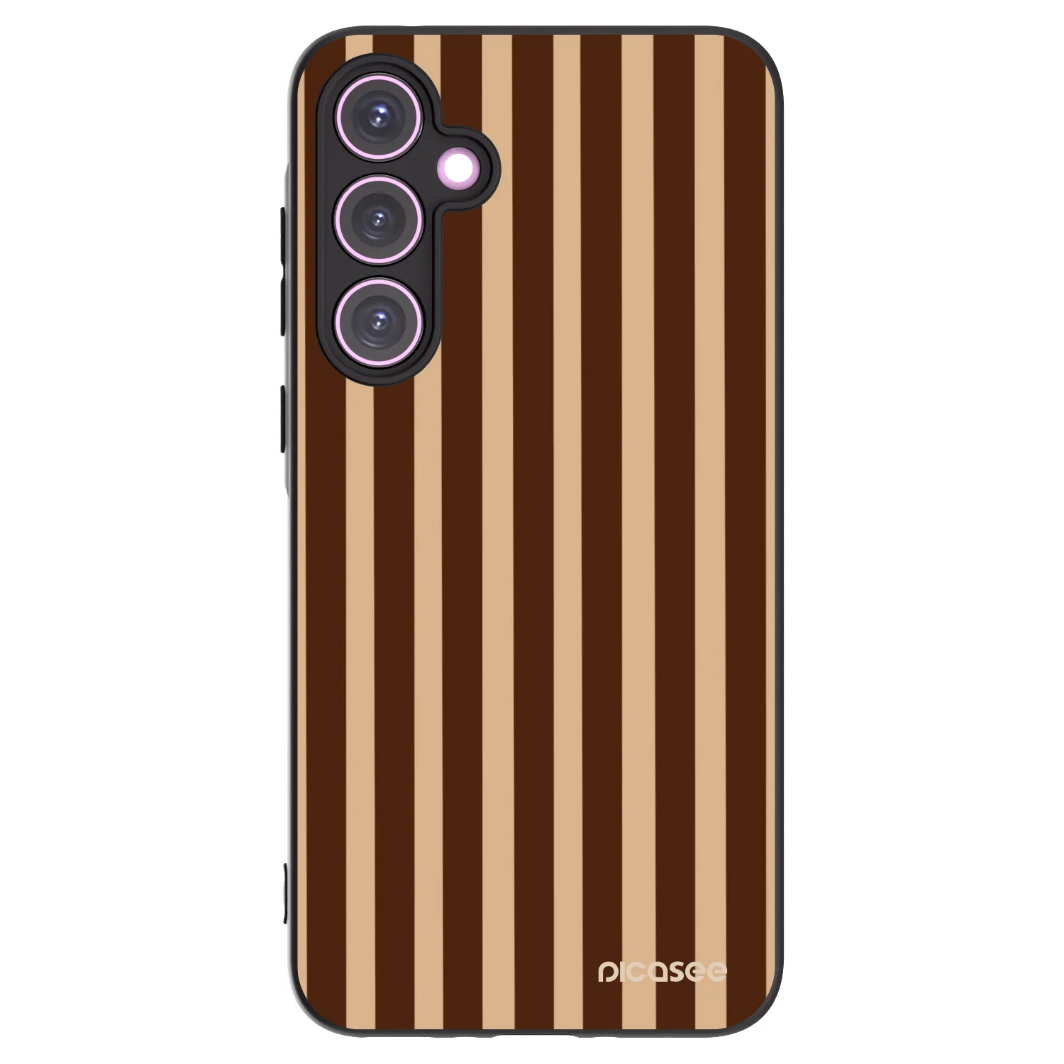 Picasee Samsung Galaxy A35 5G A356B Hülle - Schwarzes Silikon - Brown lines