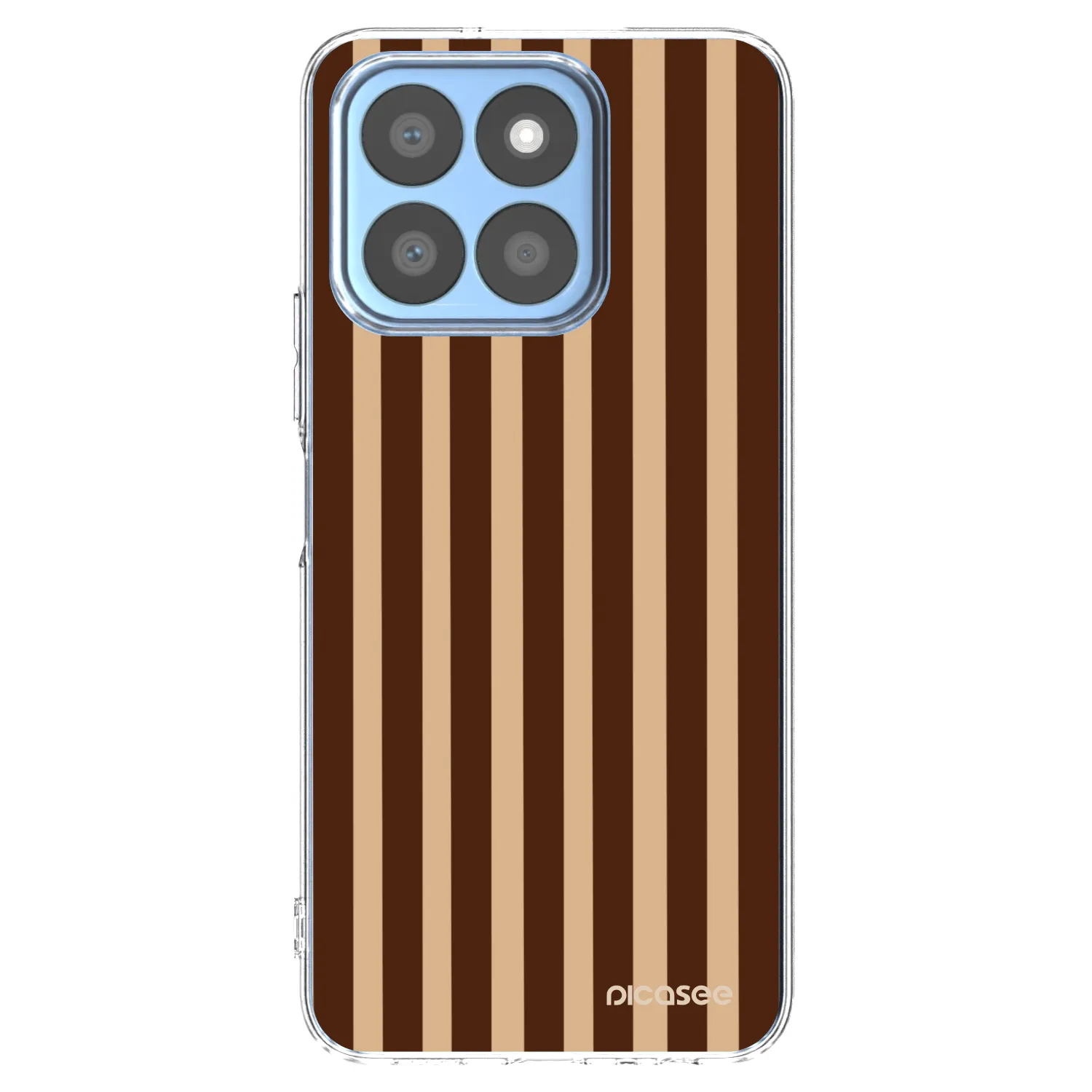 Picasee Honor X8b Hülle - Transparentes Silikon - Brown lines