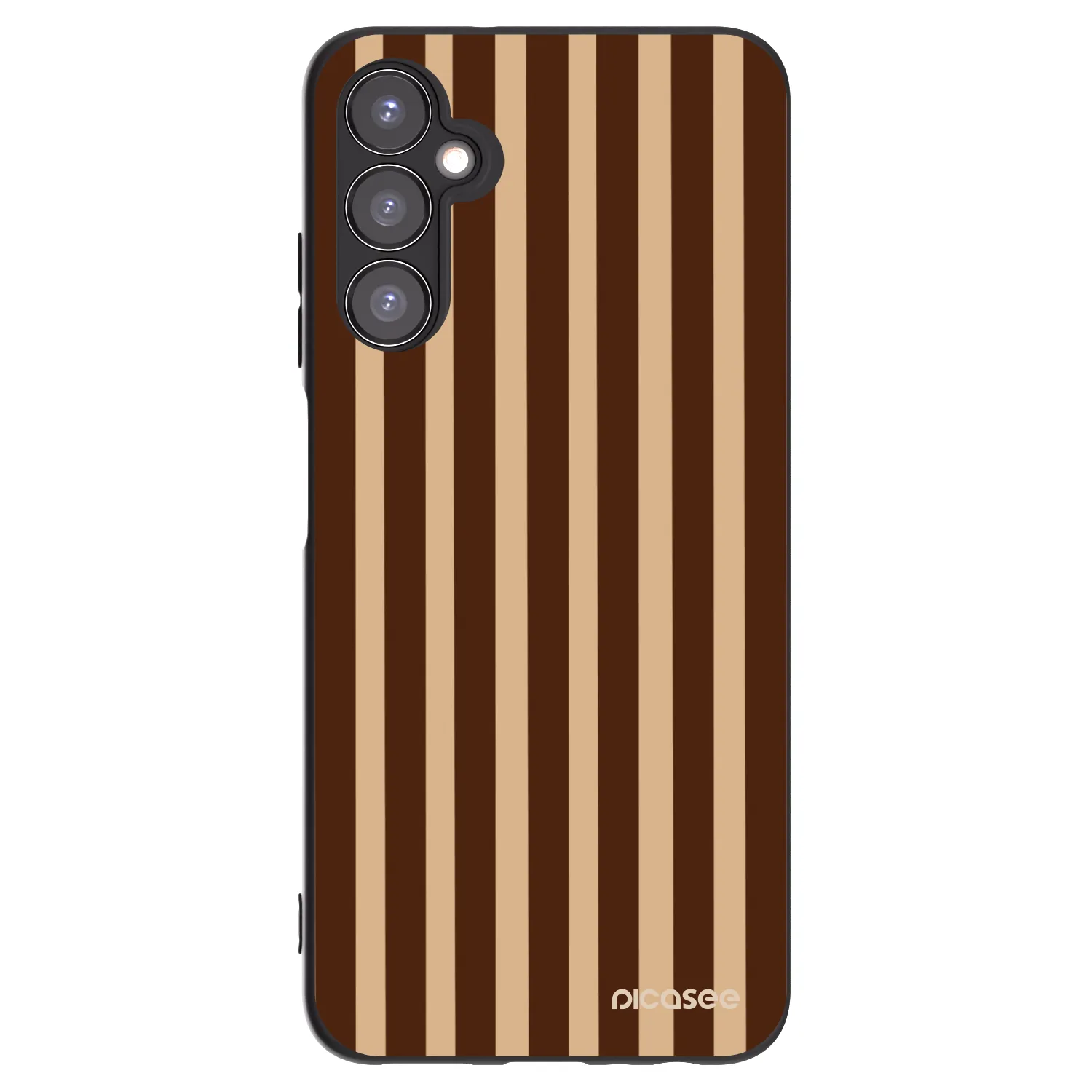 Picasee Samsung Galaxy A05s A057G Hülle - Schwarzes Silikon - Brown lines