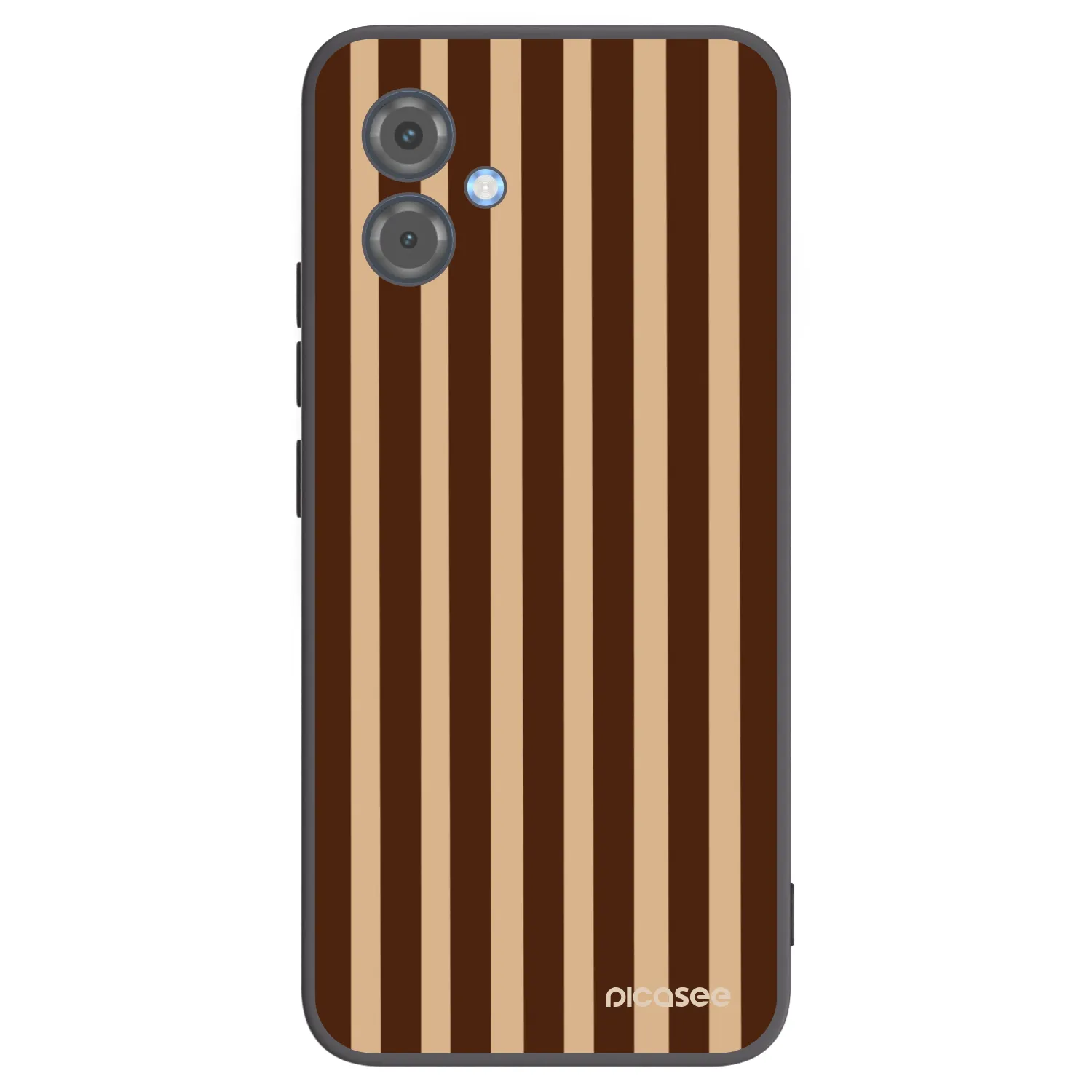 Picasee Motorola Moto G14 Hülle - Schwarzes Silikon - Brown lines