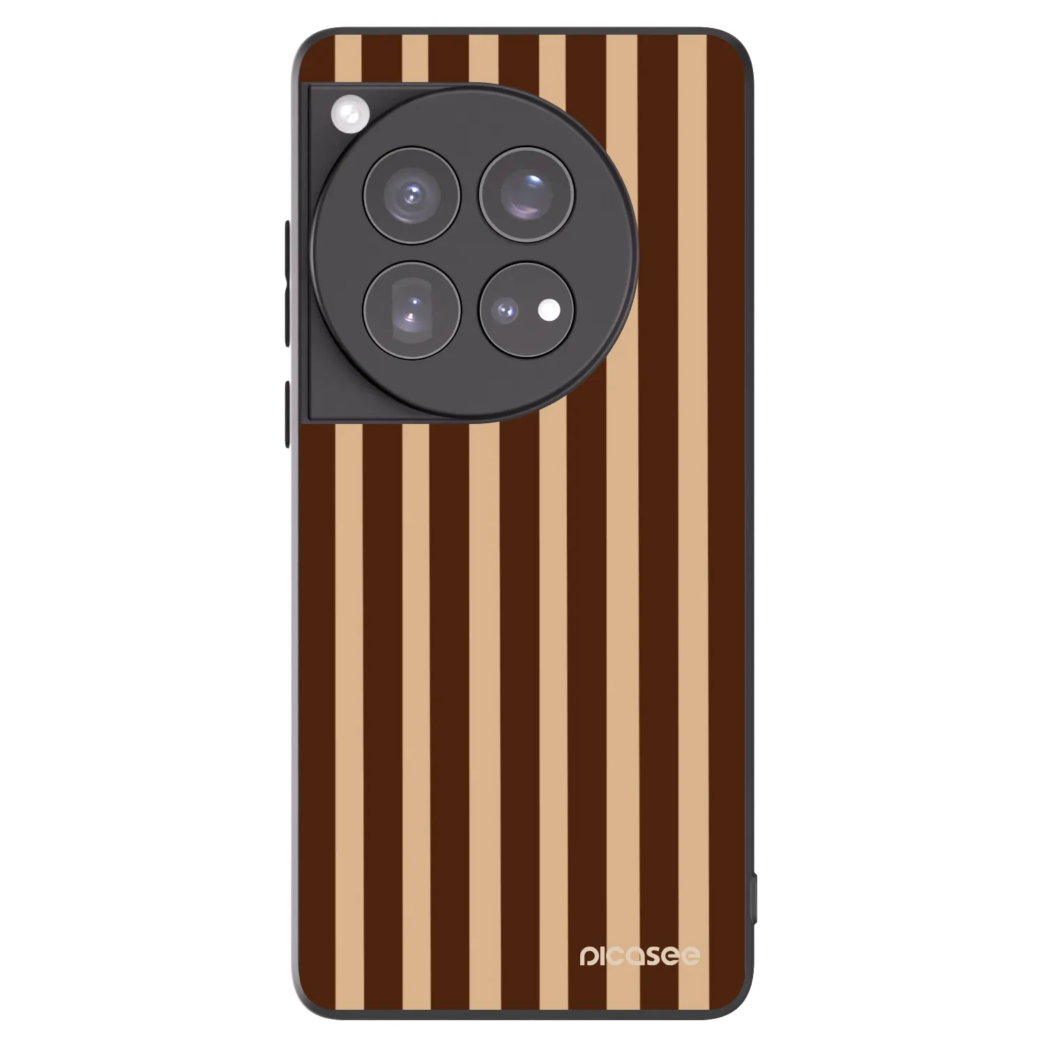 Picasee OnePlus 12 5G Hülle - Schwarzes Silikon - Brown lines