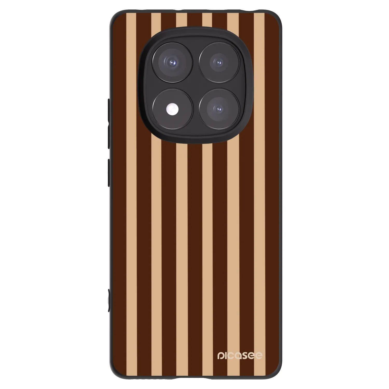 Picasee Xiaomi Redmi Note 14 Pro+ 5G Hülle - Schwarzes Silikon - Brown lines