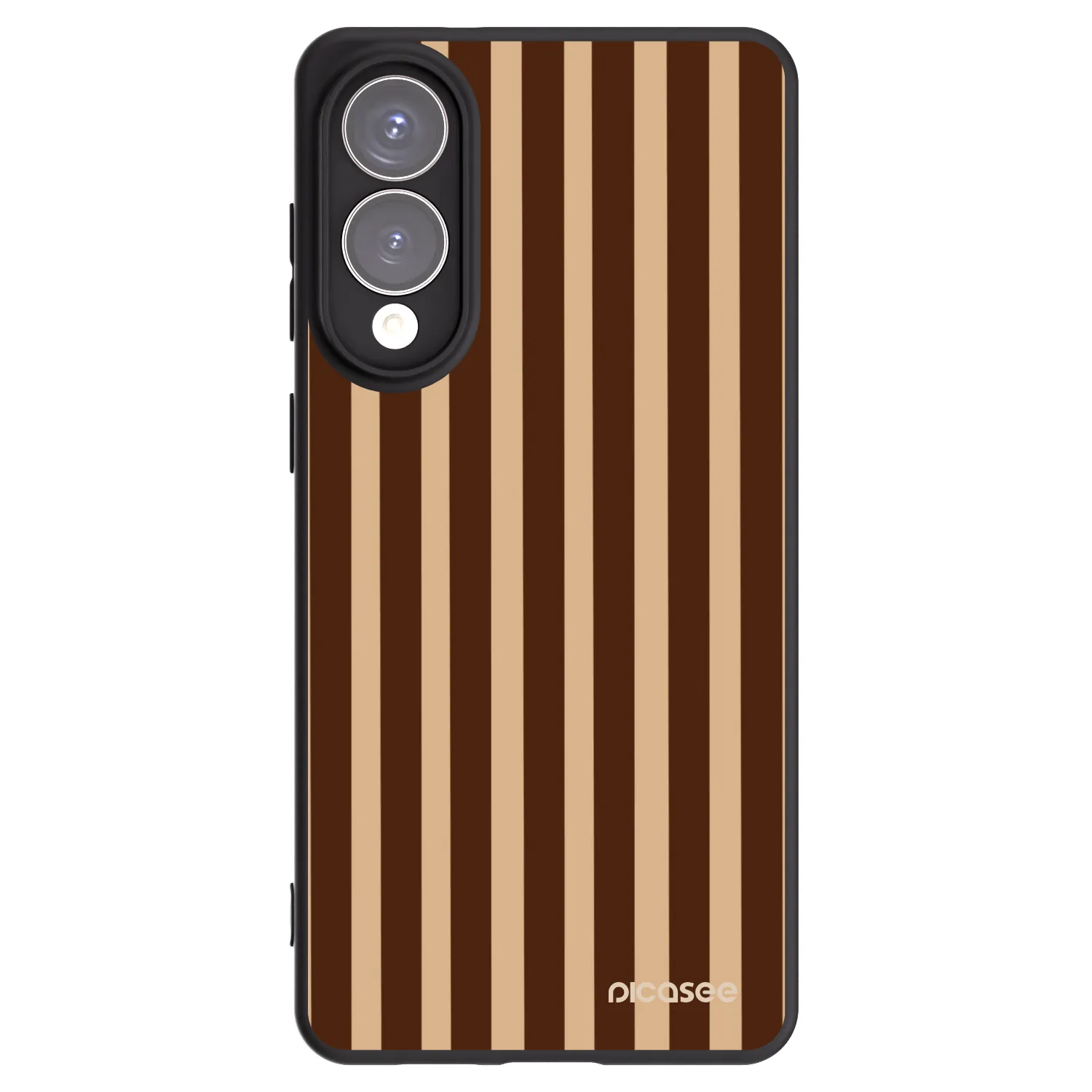 Picasee Samsung Galaxy S25 Edge 5G Hülle - Schwarzes Silikon - Brown lines
