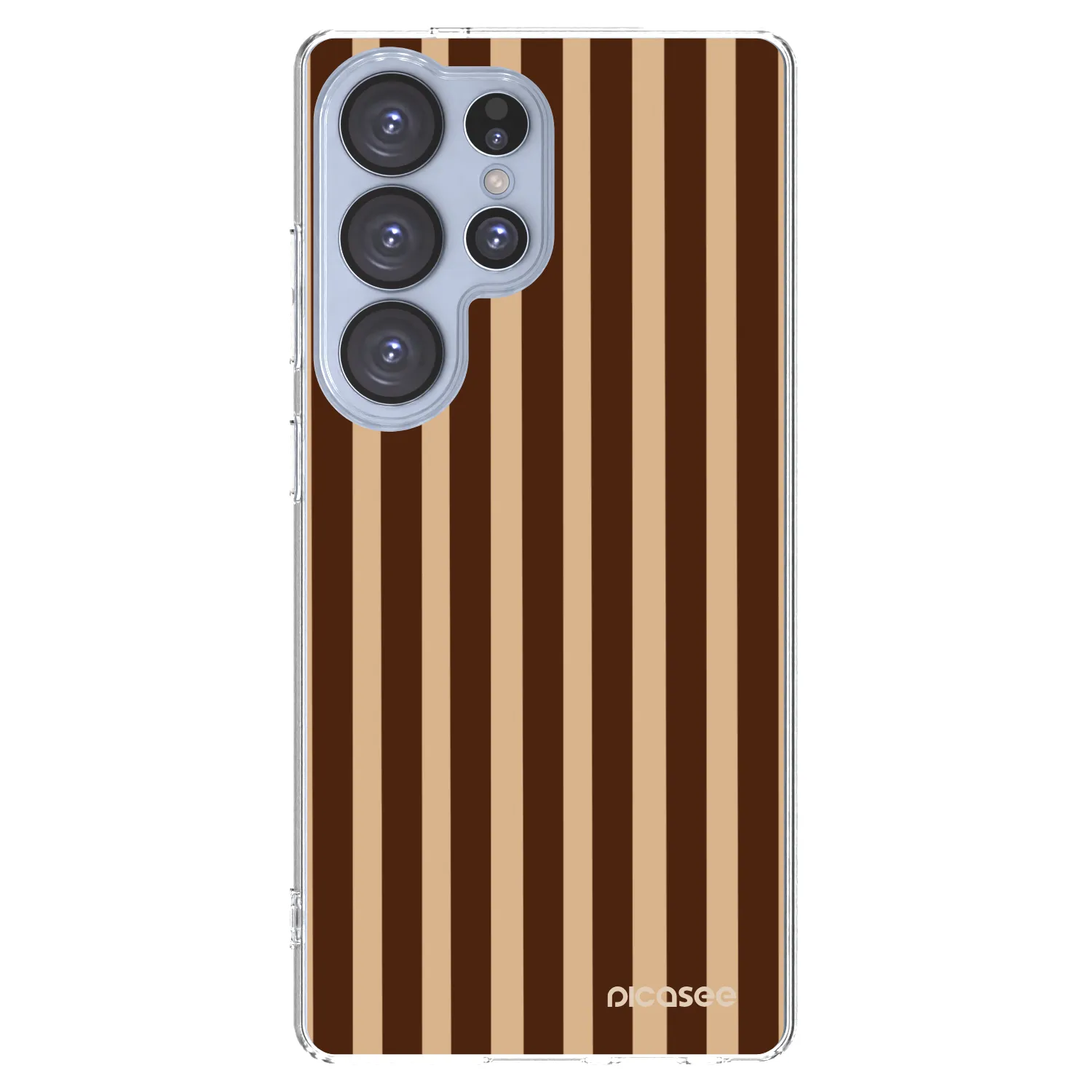 Picasee Samsung Galaxy S25 Ultra 5G Hülle - Transparentes Silikon - Brown lines