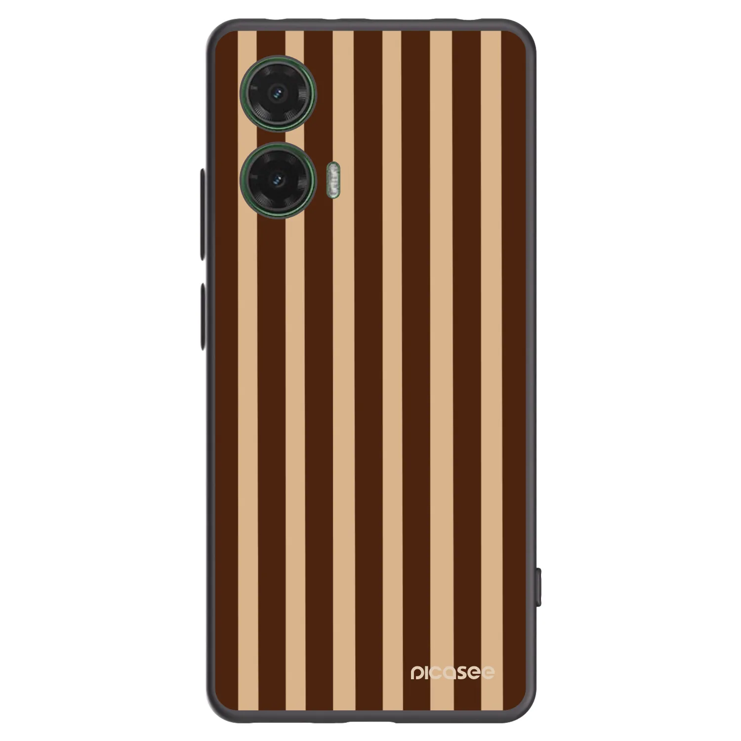 Picasee Motorola Moto G35 5G Hülle - Schwarzes Silikon - Brown lines