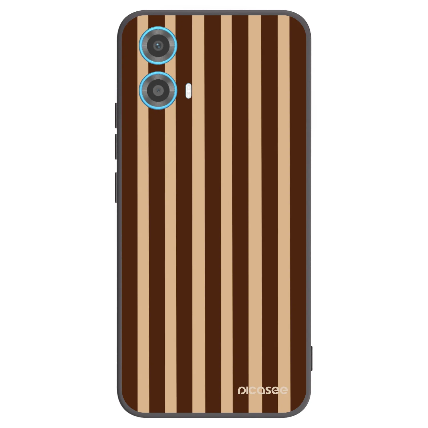 Picasee Motorola Moto G34 5G Hülle - Schwarzes Silikon - Brown lines