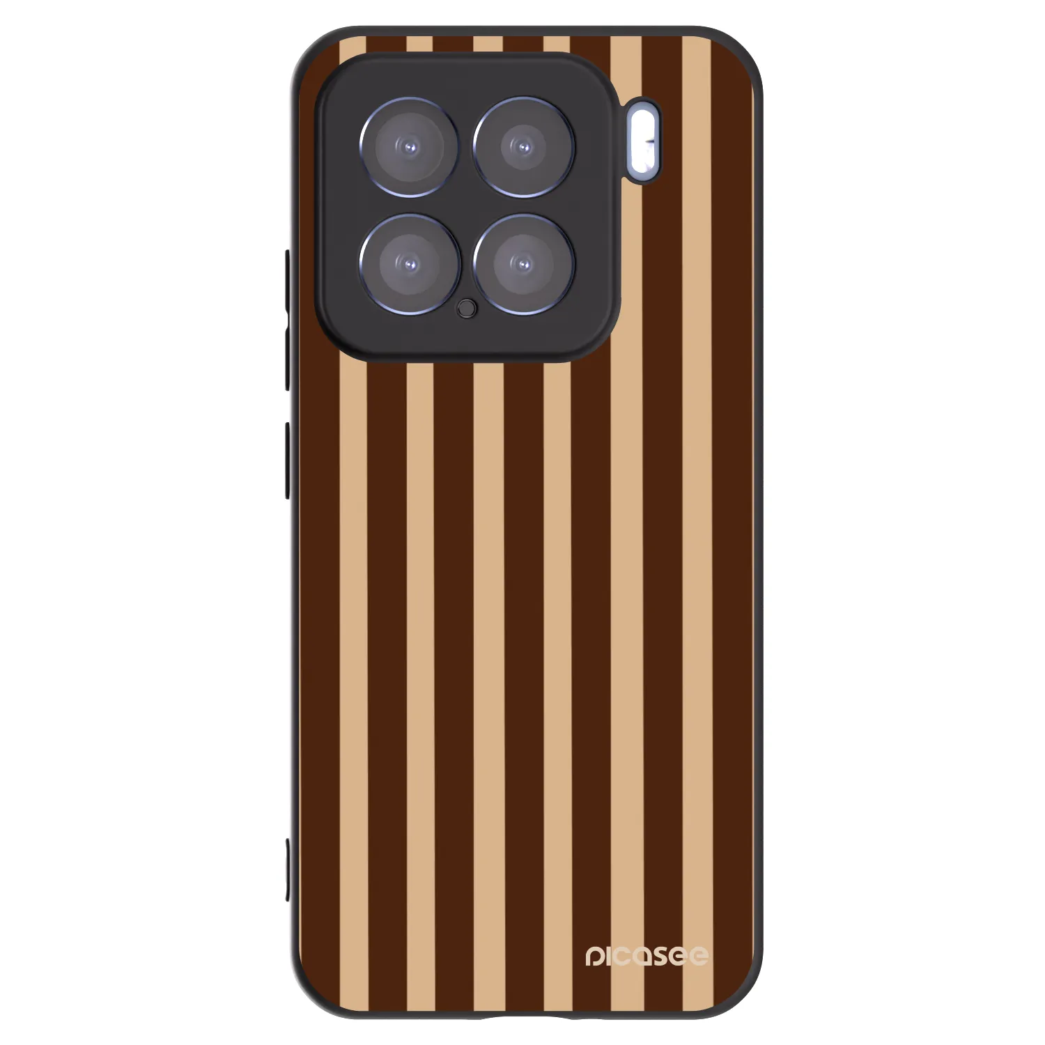 Picasee Xiaomi 15 Hülle - Schwarzes Silikon - Brown lines